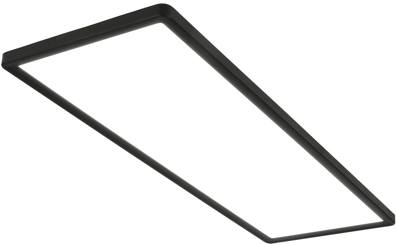 Briloner Leuchten LED Panel »7402415 SLIM«, Leuchtmittel LED-Board | LED fest integriert, Deckenlampe, 58x20x3cm, Schwarz, 22W, Wohnzimmer, Schlafzimmer, Küche