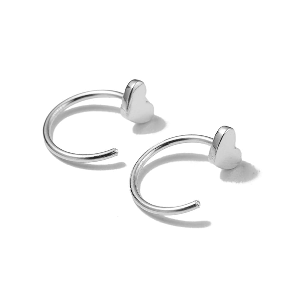 Paar Ohrhaken FIRETTI "Schmuck Geschenk Silber 925 Ohrschmuck Ohrringe Herz", silberfarben, Ohrringe, Damen, Silber 925 (Sterlingsilber), Made in Germany