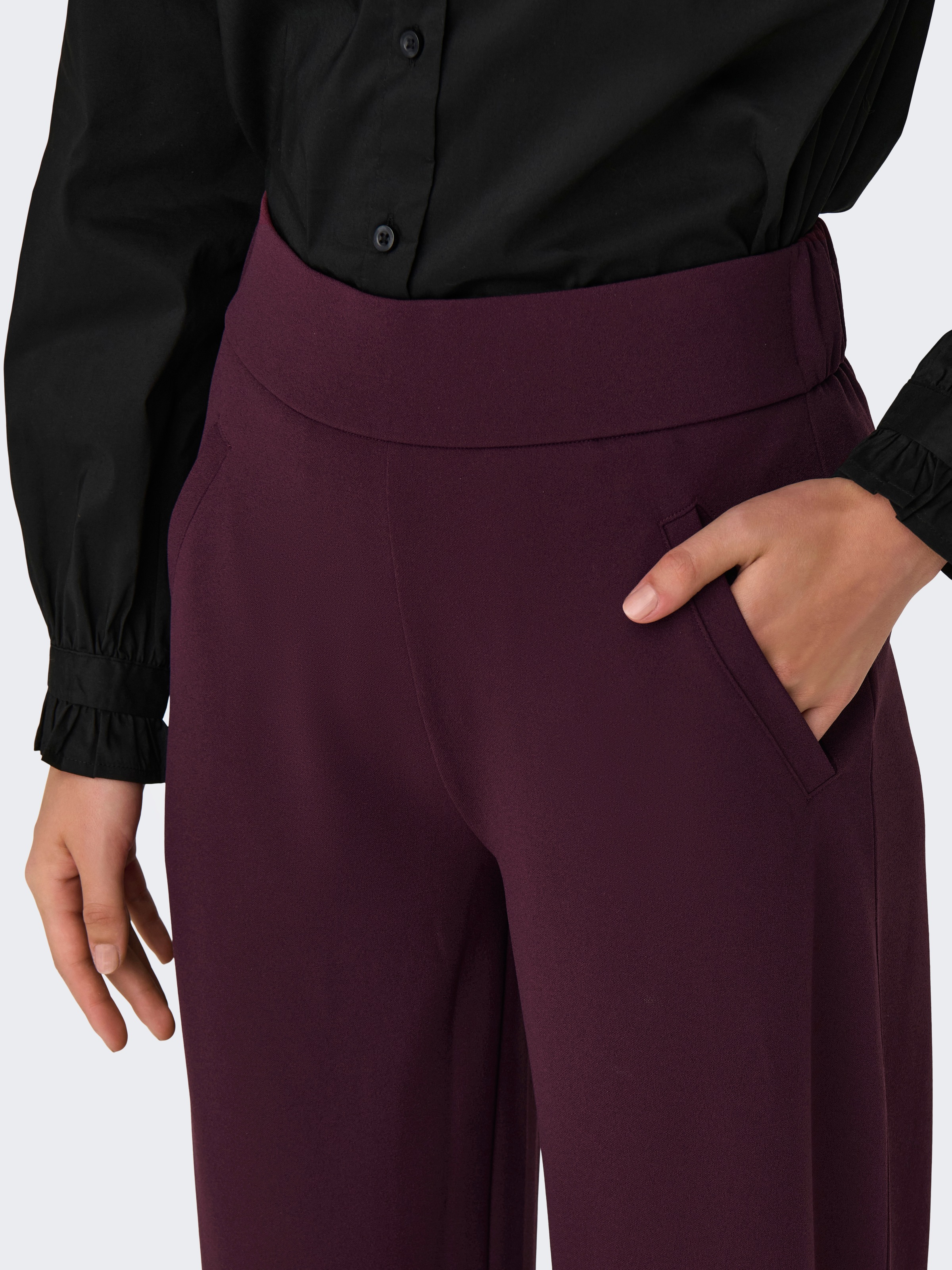 JDY Schlupfhose »JDYLOUISVILLE CATIA WIDE PANT JRS NOOS«, Sommerhose, hinten mit elastischem Bündchen