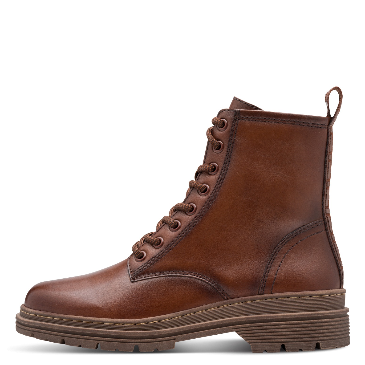 Tamaris Schnürboots, Blockabsatz, Schnürstiefelette in angesagter Used Optik