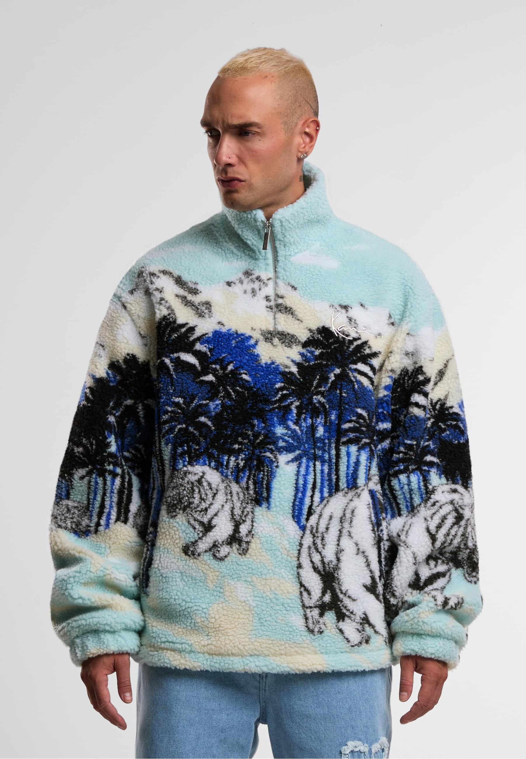 Thumbnail - Karl Kani Sweater "Karl Kani KK Metal Signature Ice Tiger Teddy Troyer", 1 Stk.