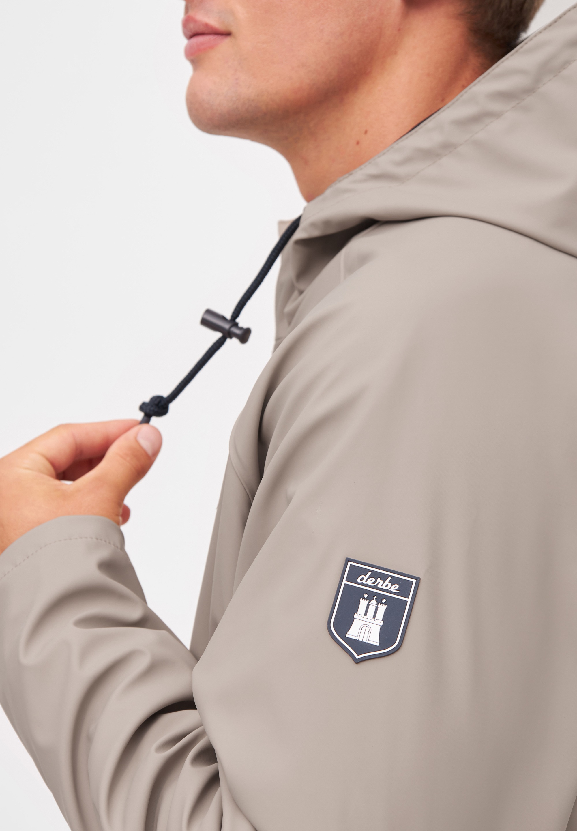 Derbe Regen- und Matschjacke »Passby_plain«, mit Kapuze, wasserabweisend, winddicht, Kapuze