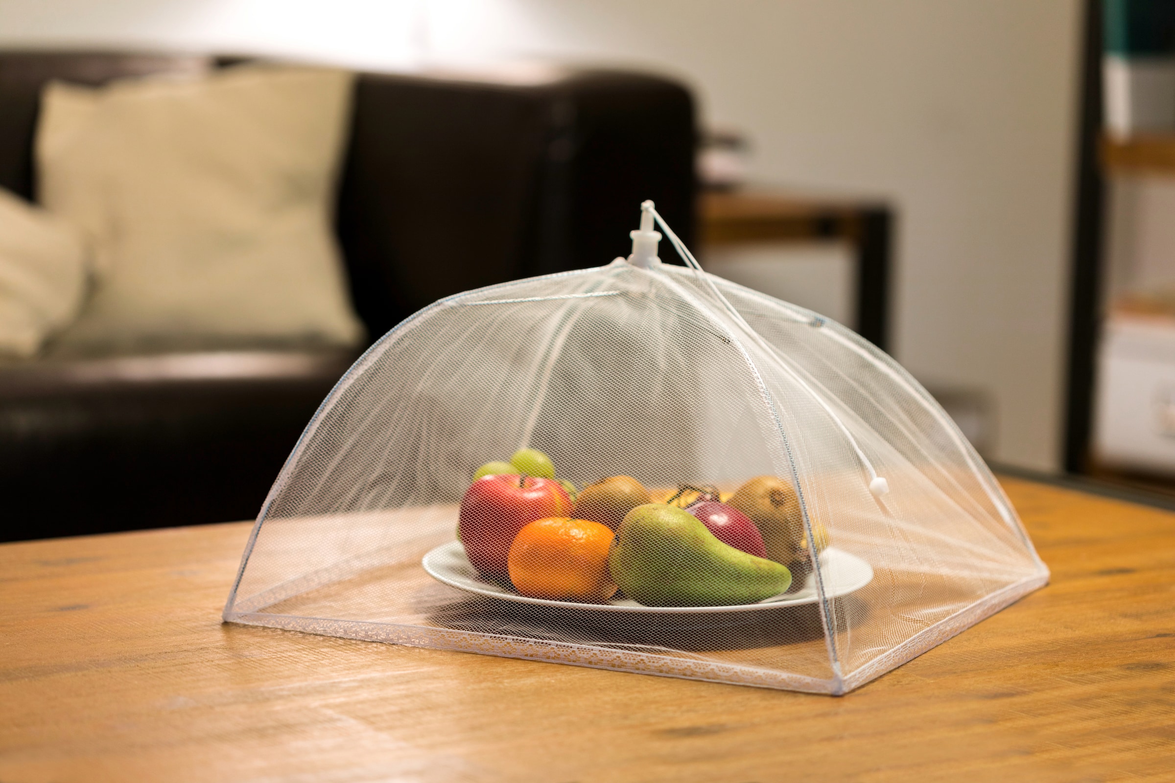 SCHELLENBERG Fliegenhaube »Lebensmittelabdeckung aus Polyester«, (Packung), Fliegen- und Mückenschutz für Obst, weiß