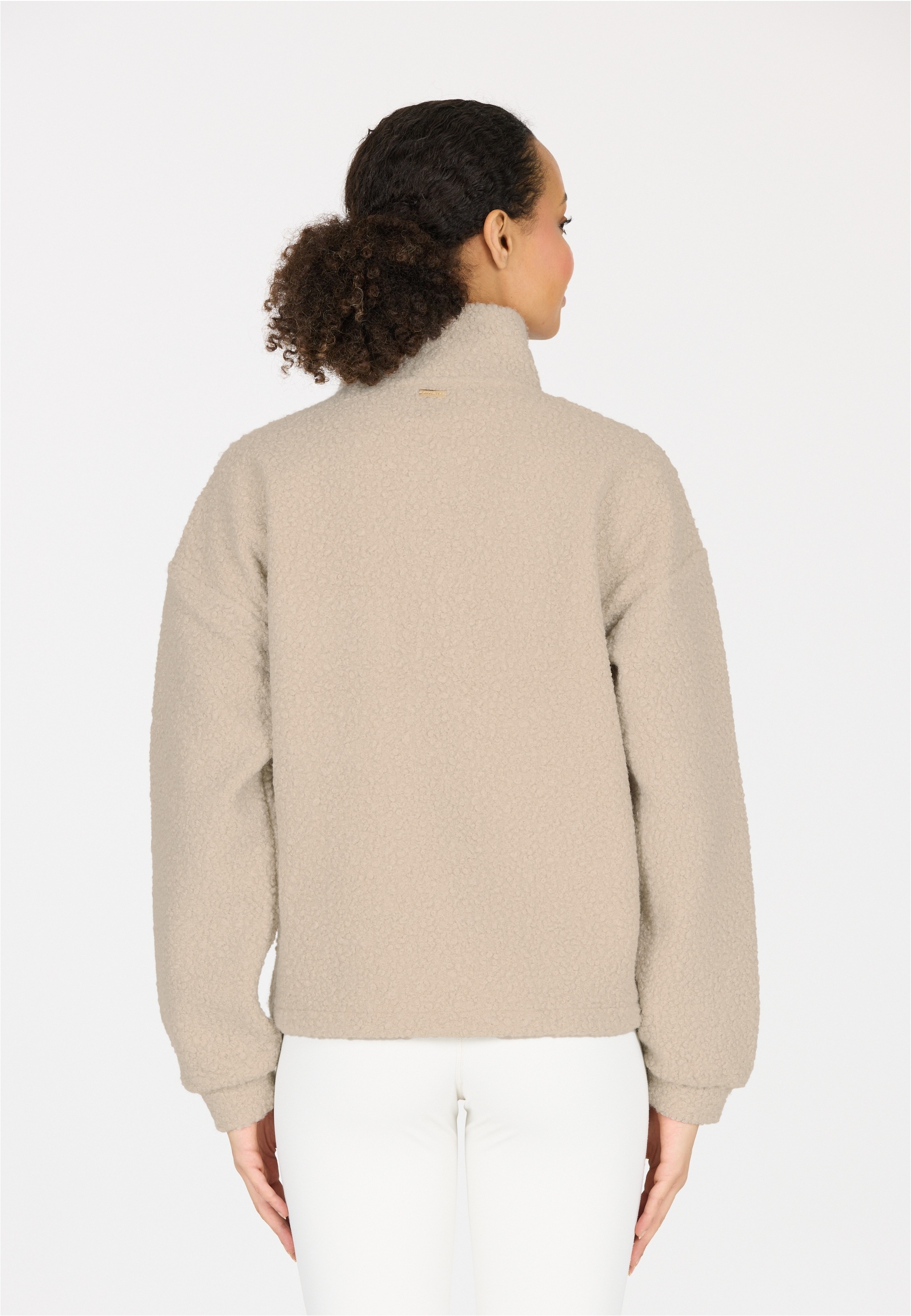 ATHLECIA Strickpullover »Florrie«, mit Teddy-Fleece und halbem Reißverschluss