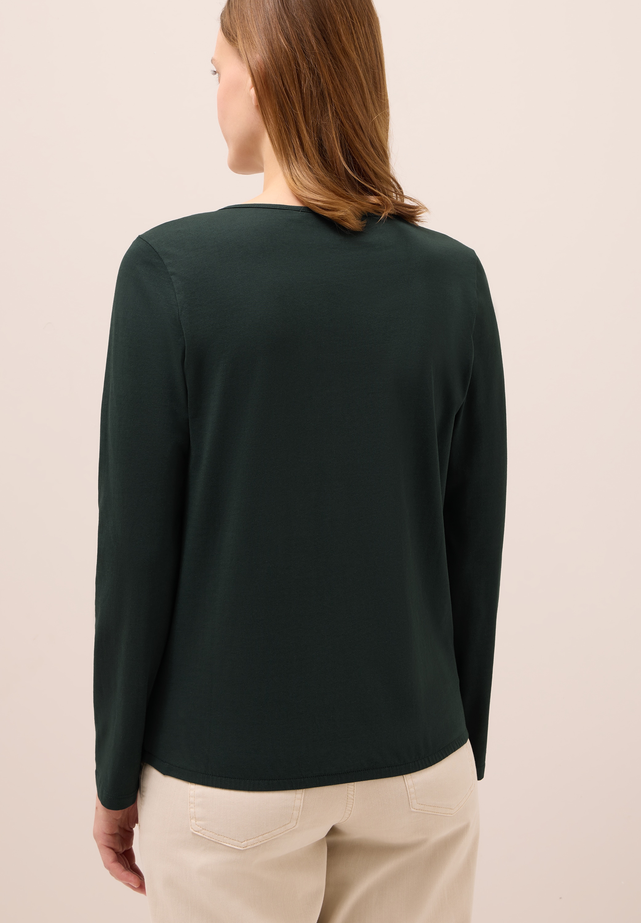 Cecil Tunikashirt, Split Neck, unifarben