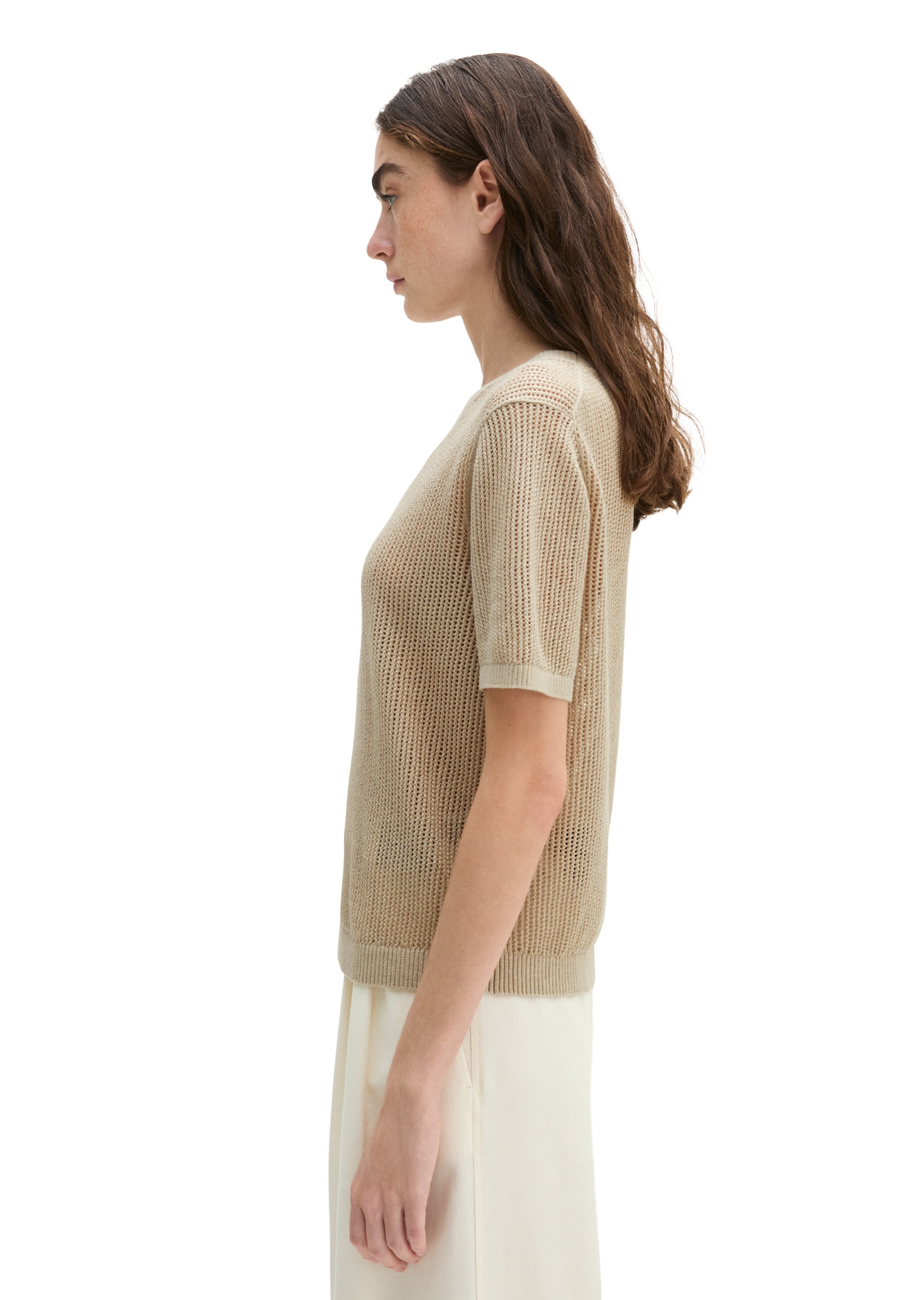 Marc O'Polo Strickpullover »aus Baumwolle-Leinen-Slub-Garn«