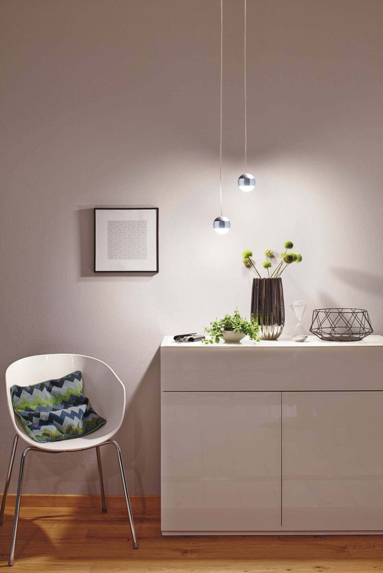 Paulmann Schienensystem-Leuchten »URail Pendel Capsule II 440lm 6,3W 4000K 230V Chrom matt, Chrom«, dimmbar
