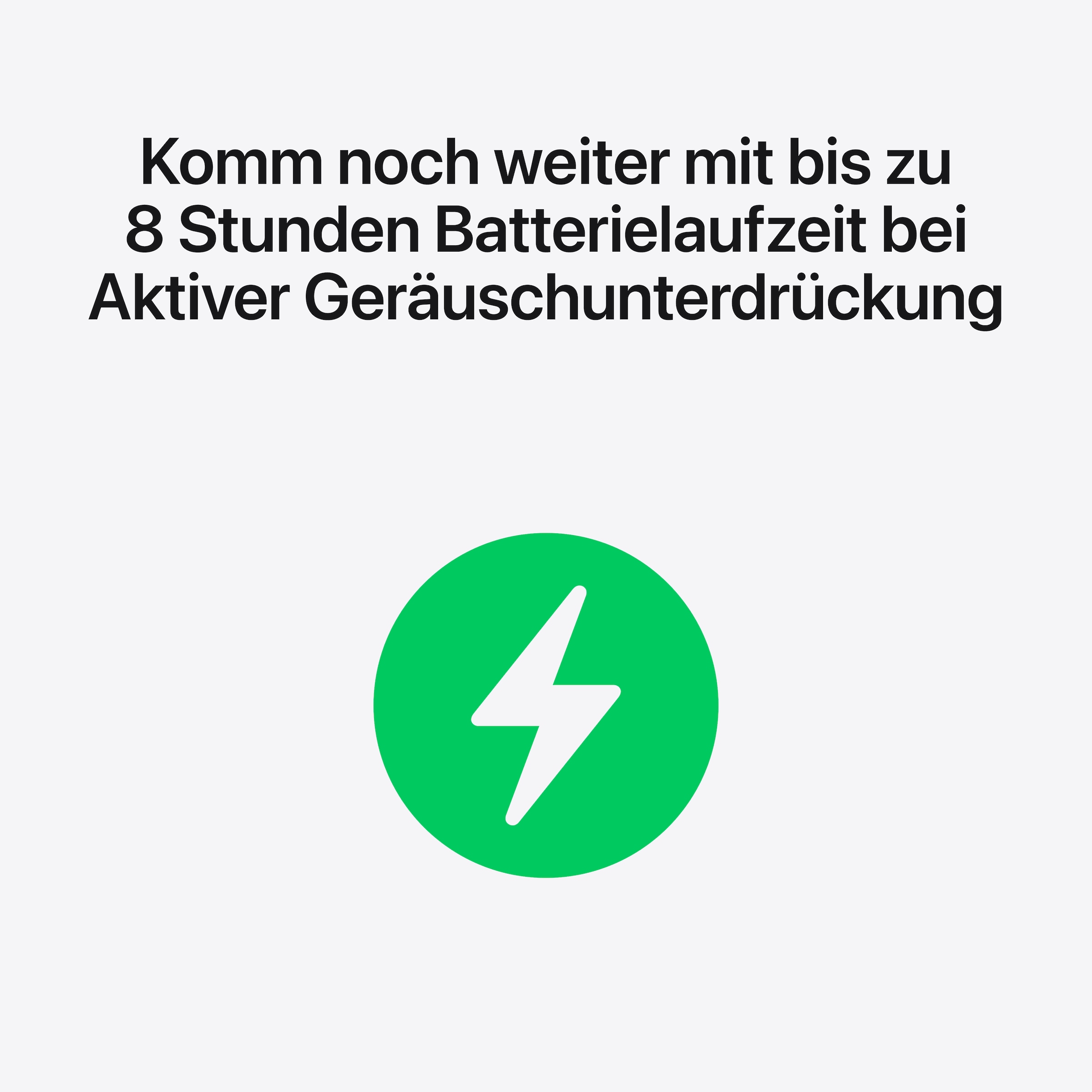 Apple wireless In-Ear-Kopfhörer »AirPods Pro 3«, Bluetooth, Active Noise Cancelling (ANC)-Transparenzmodus-integrierte Steuerung für Anrufe und Musik-kompatibel mit Siri-True Wireless