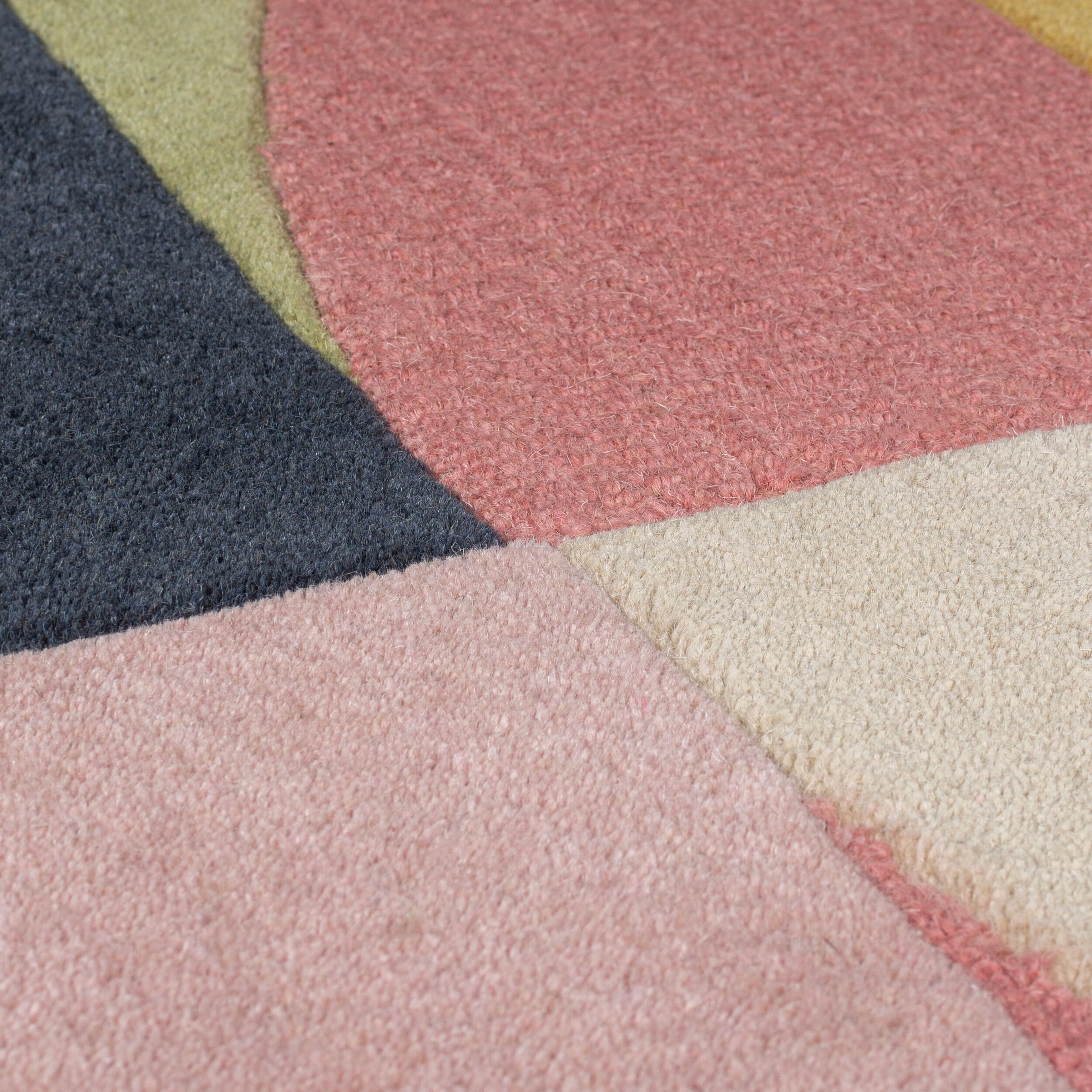 Thumbnail - FLAIR RUGS Wollteppich "Esre, geometrisch und abstrakt" rechteckig 7 mm Höhe Geometrischer abstrakter Esre-Wollteppich