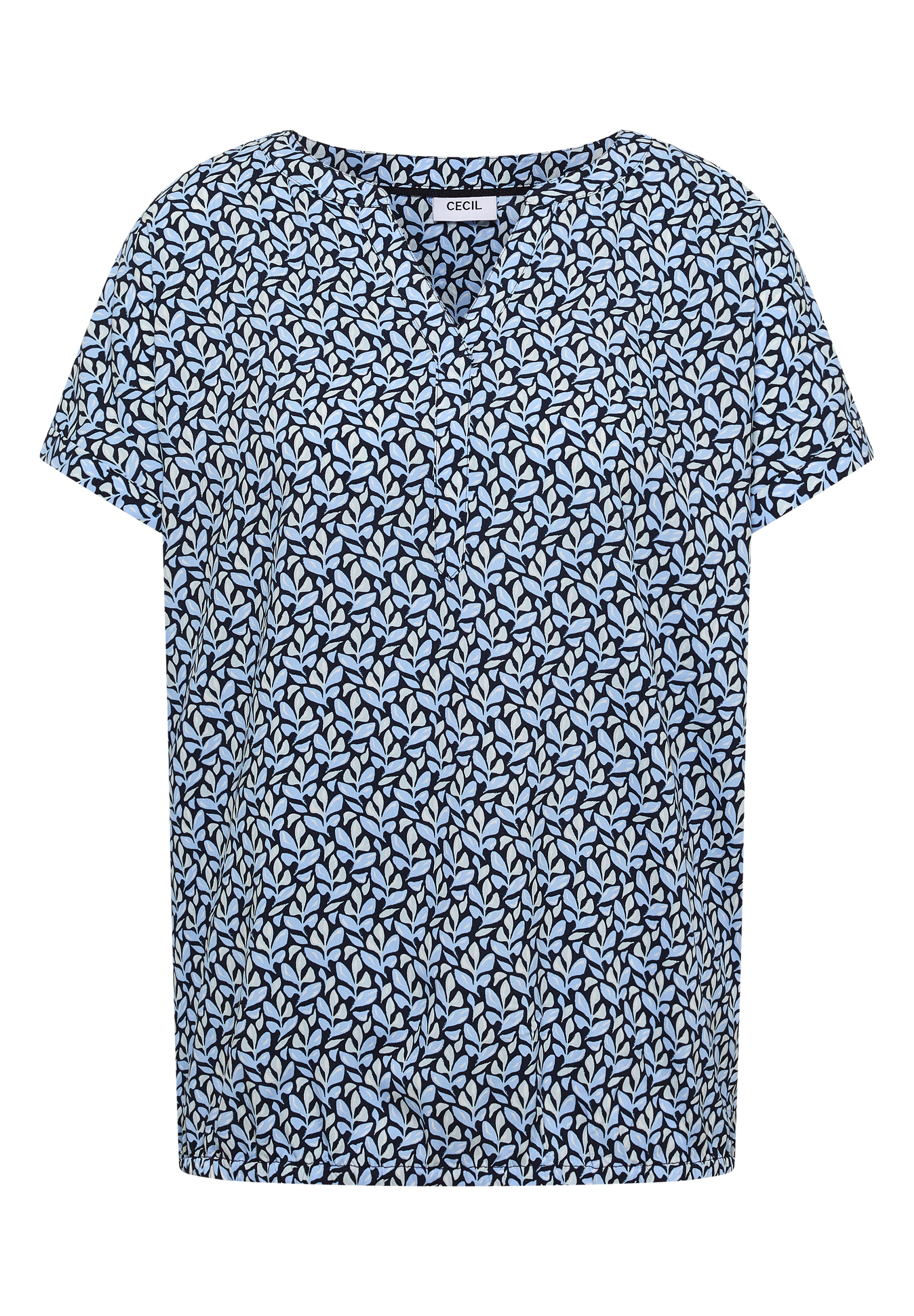 Cecil Kurzarmbluse mit Minimal Muster