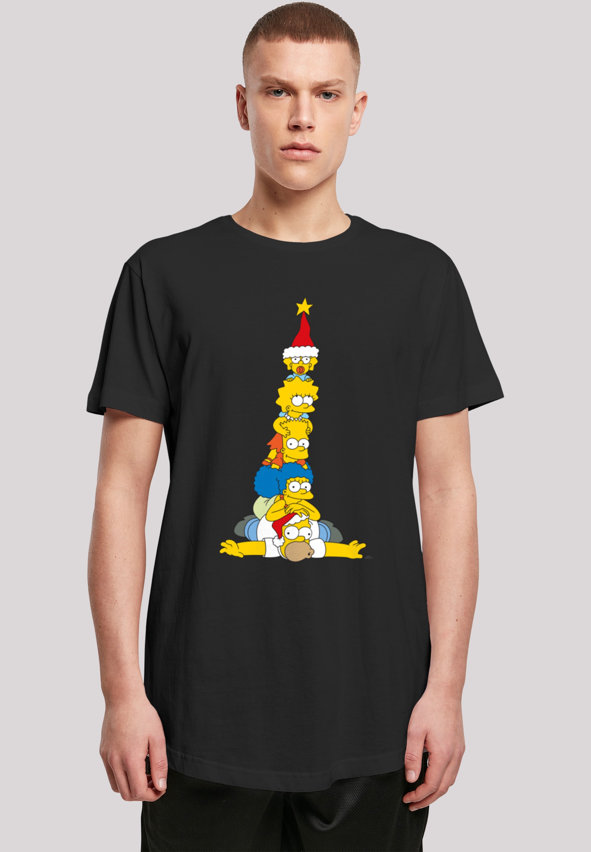 Christmas Friday BAUR »The | Print T-Shirt Family Simpsons Black Weihnachtsbaum«, F4NT4STIC