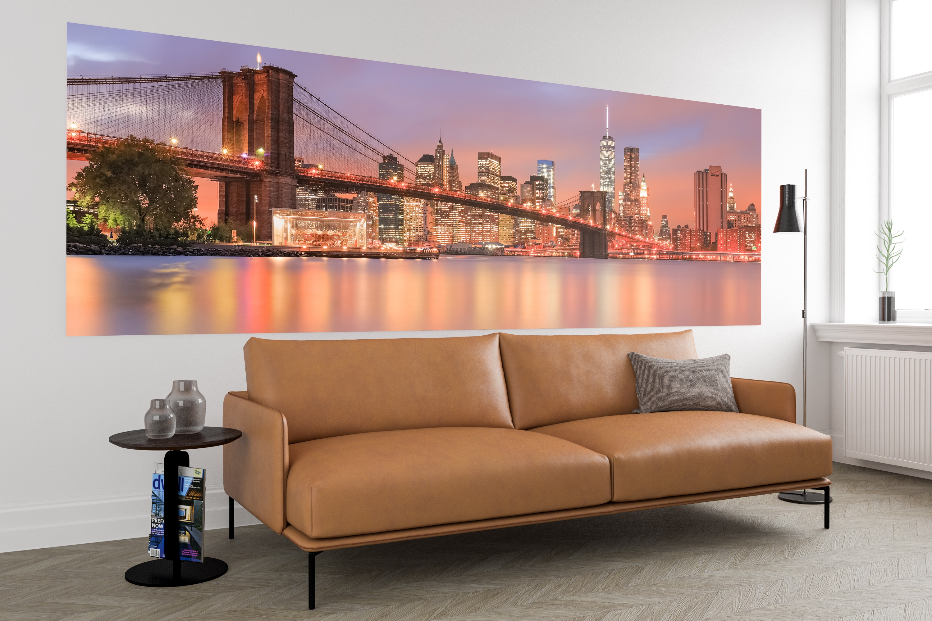 Komar Fototapete "Vlies Fototapete - Brooklyn Nights - Größe 368 x 124 cm" Motiv bedruckt glatt