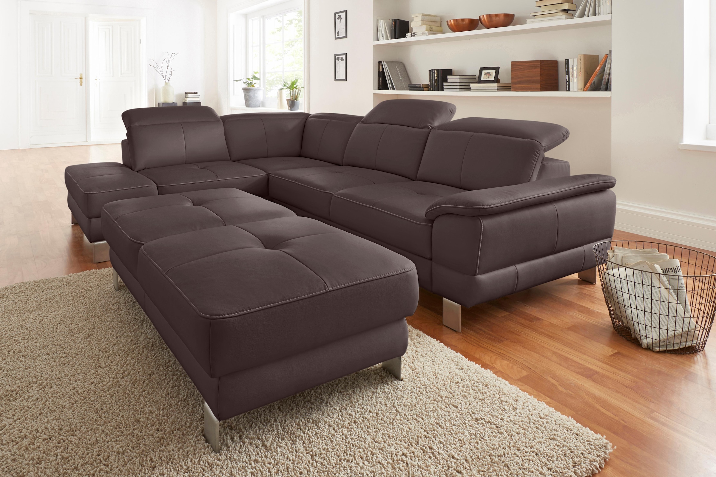 exxpo - sofa fashion Ecksofa "Mantua, bequem, inkl. Kopfteilfunktion, Breit günstig online kaufen