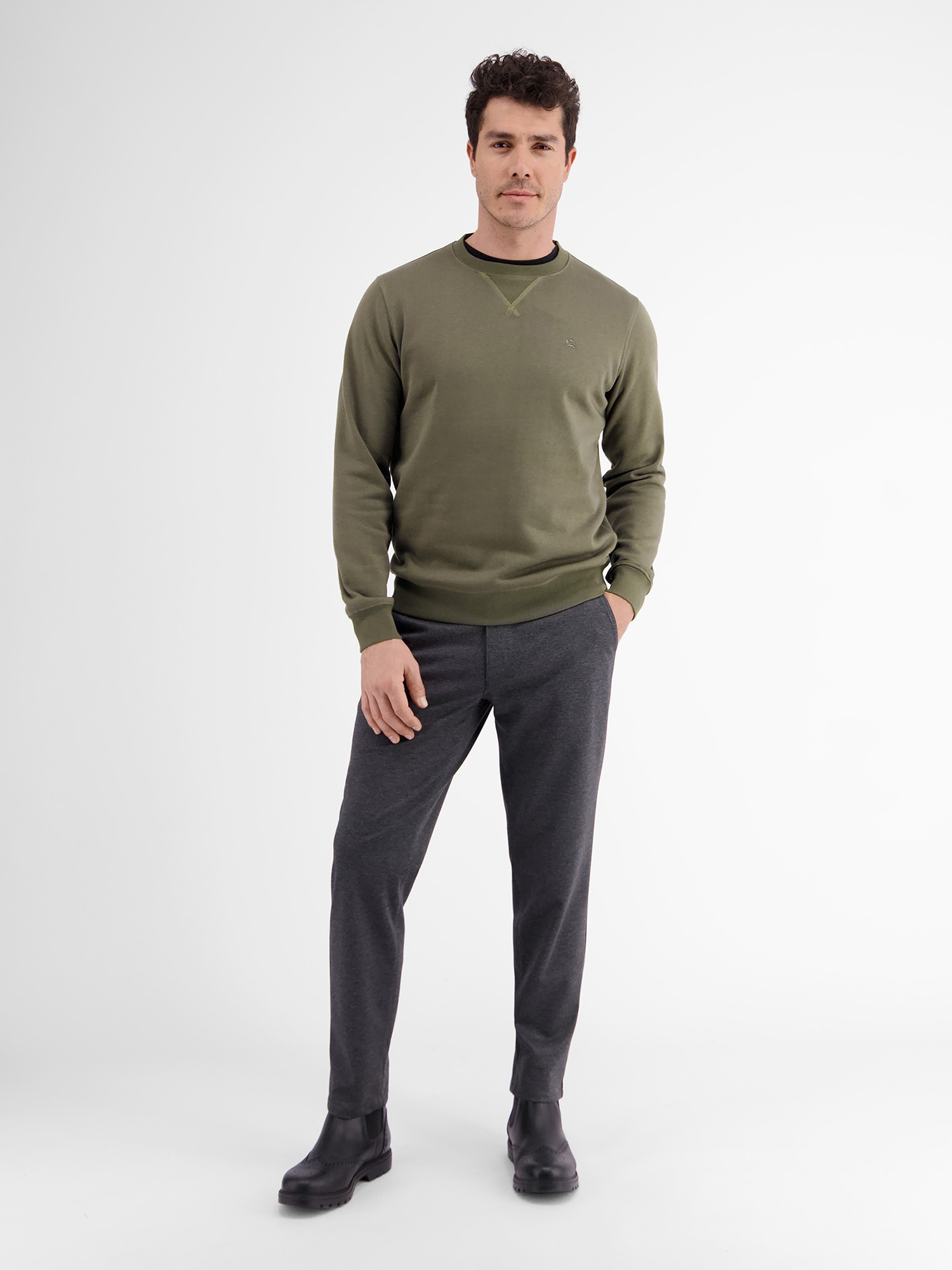 LERROS Sweatshirt »LERROS Leichter Sweater in Strukturqualität«