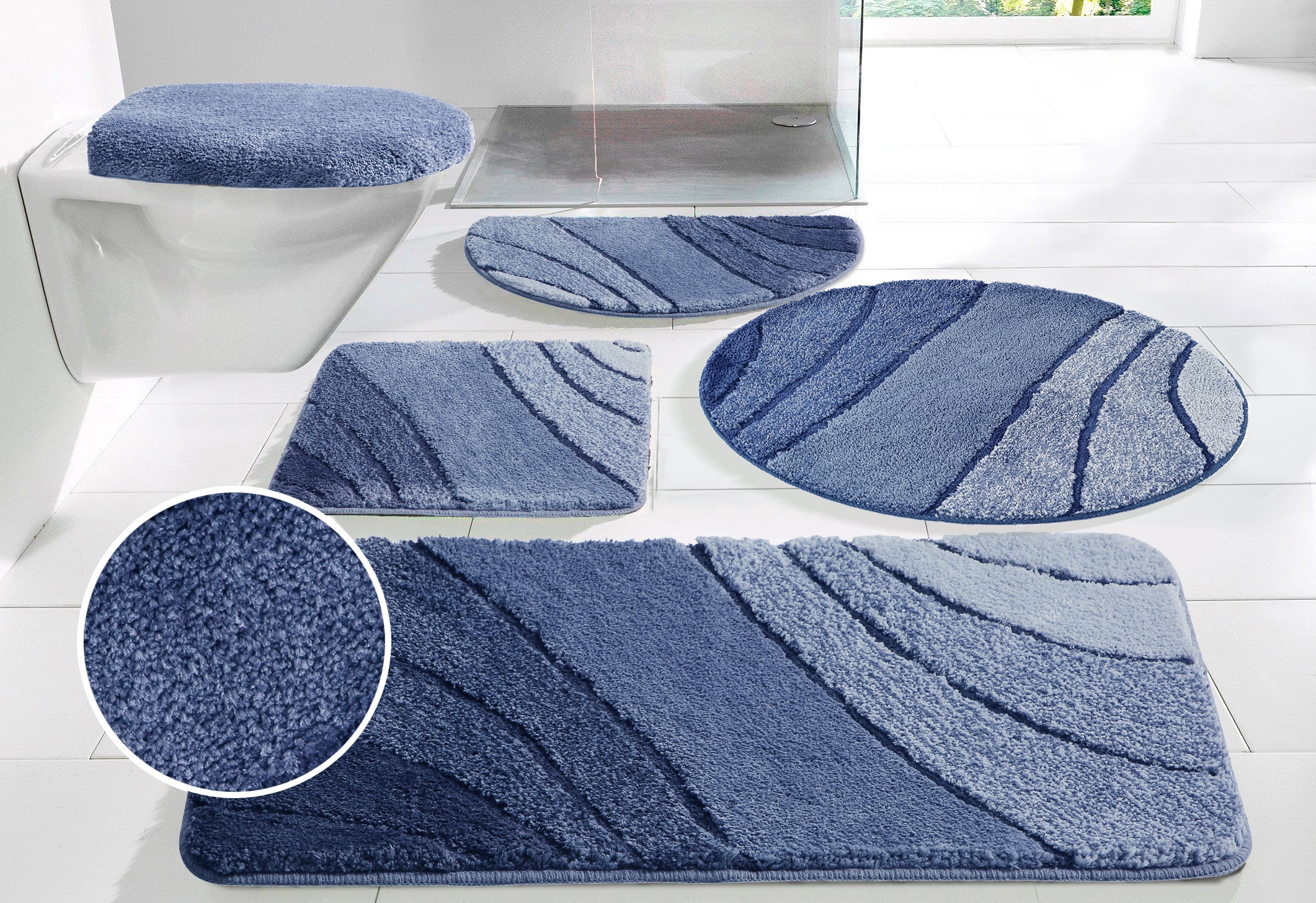 my home Badematte "Josie, Badvorleger, Badezimmer Teppich" Höhe 20 mm rutsc günstig online kaufen