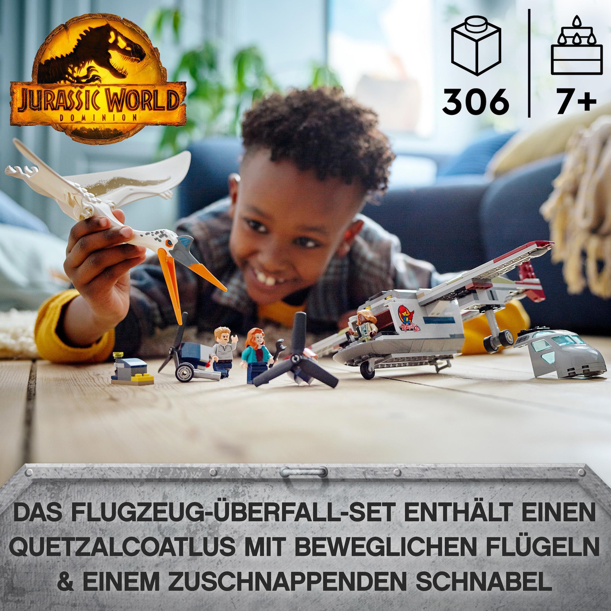 LEGO® Konstruktionsspielsteine »Quetzalcoatlus: Flugzeug-Überfall (76947), LEGO® Jurassic World«, (306 St.), Made in Europe