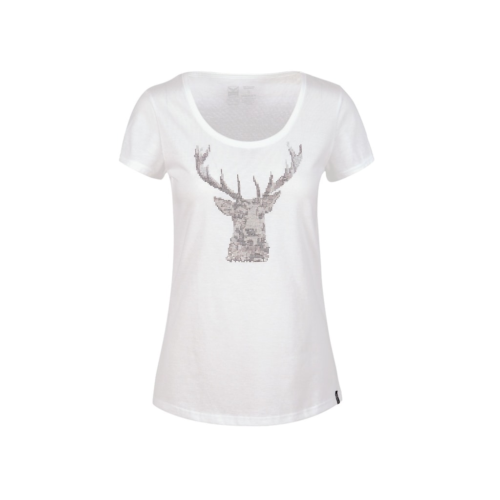 Trigema T-Shirt »TRIGEMA T-Shirt Glitzer-Hirsch«, (1 tlg.)