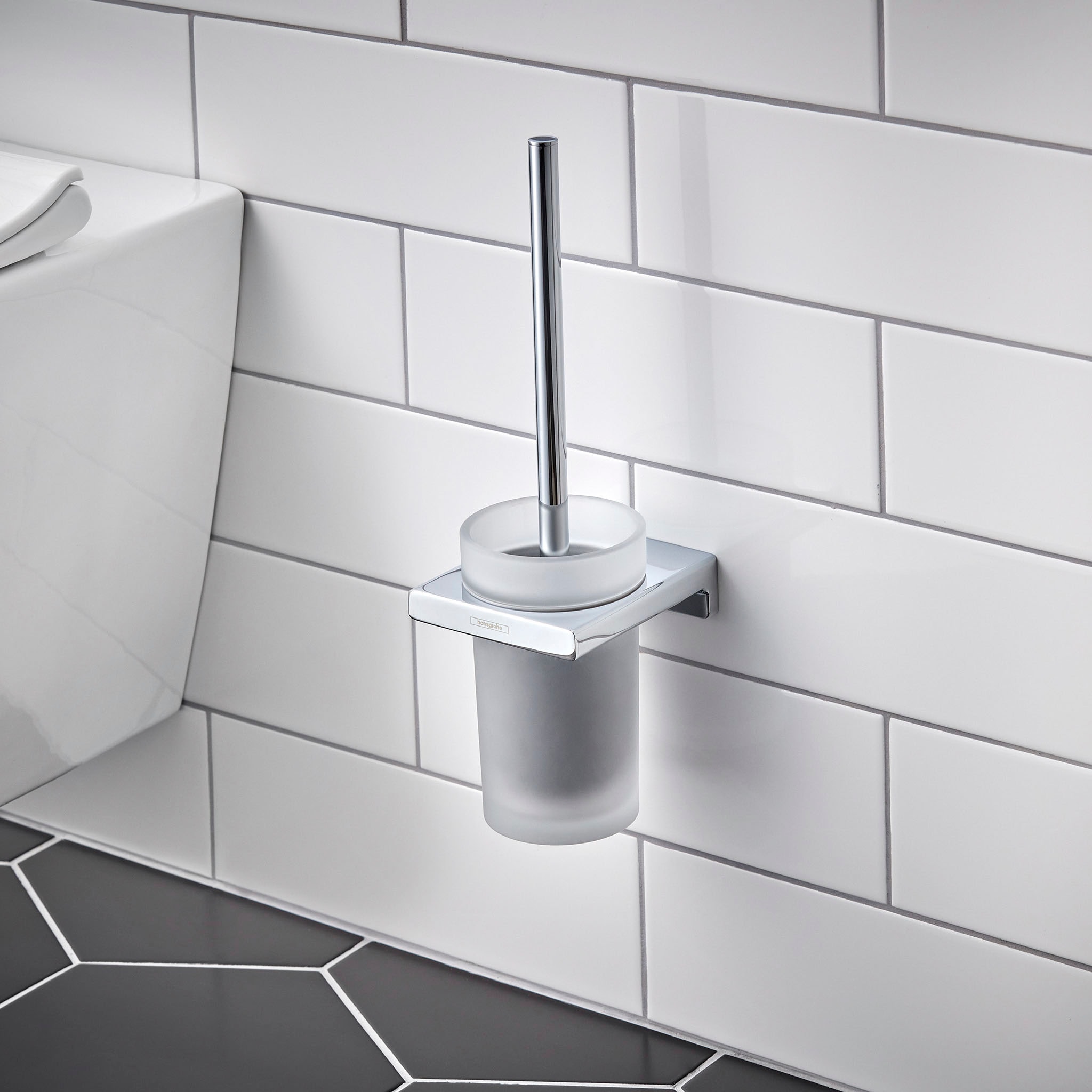 hansgrohe WC-Reinigungsbürste »AddStoris«, aus Metall-Glas, Wandmontage