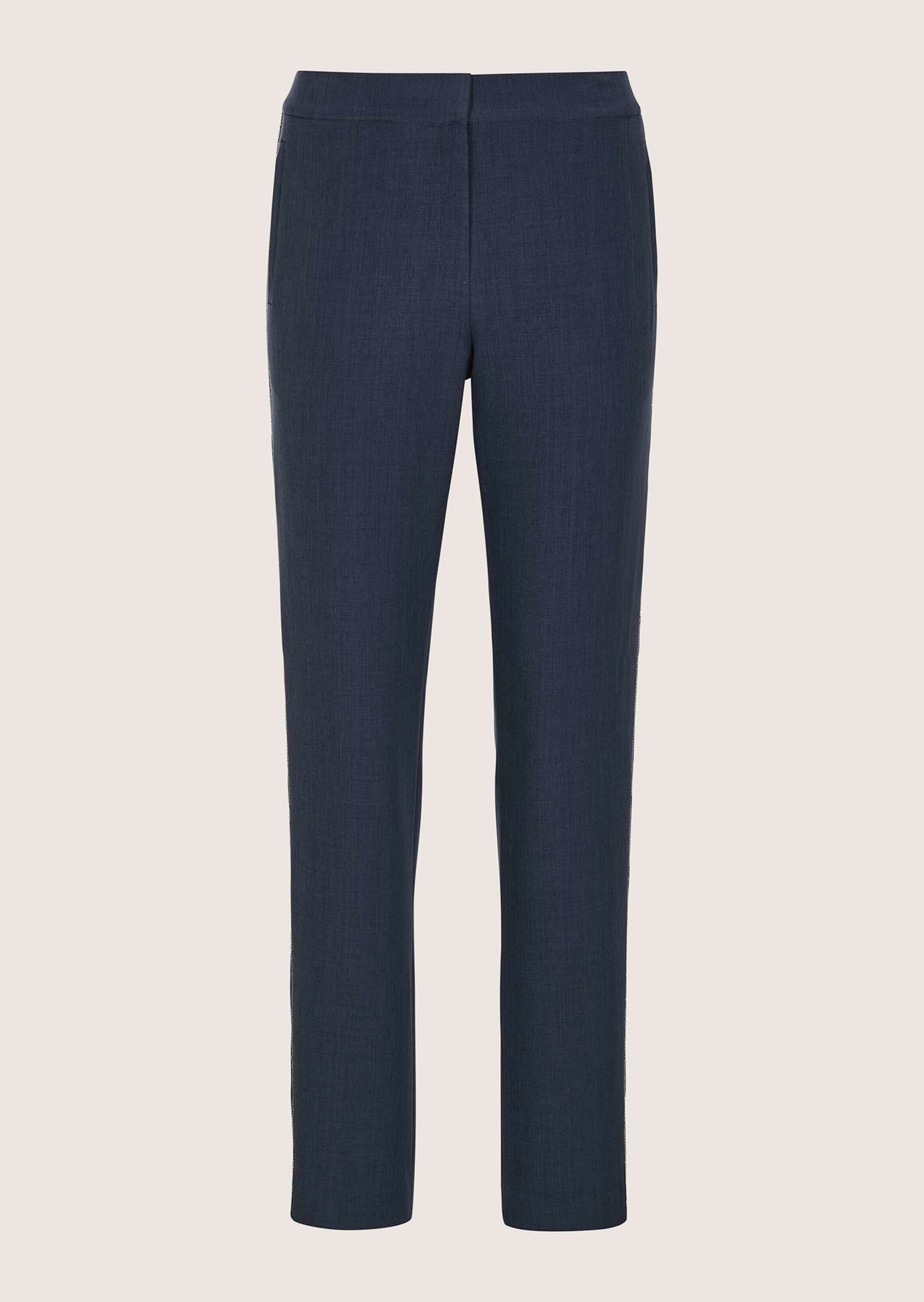 MADELEINE Stoffhose "Bügelfaltenhose Jerseyhose mit Kettendekoration" günstig online kaufen