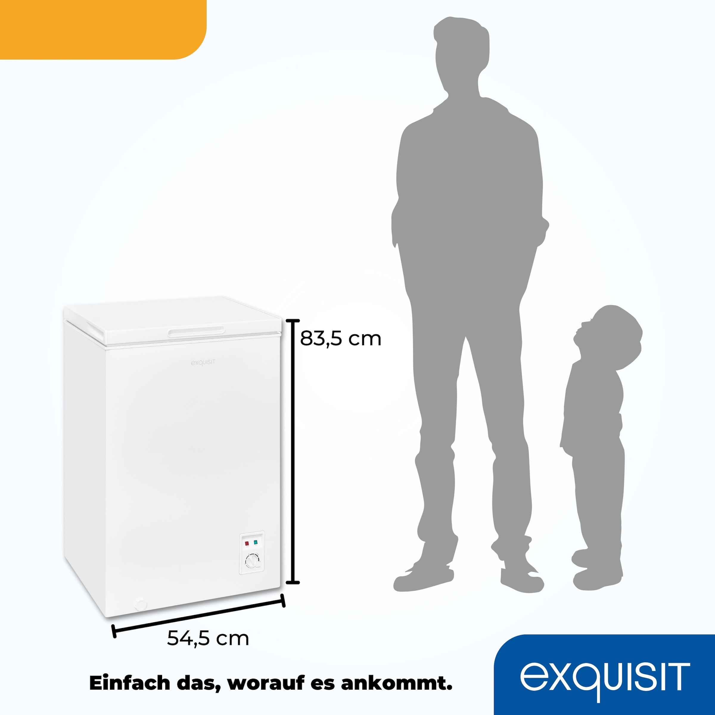 exquisit Gefriertruhe »GT100-050E weiss« 83,5 cm hoch 54,5 cm breit