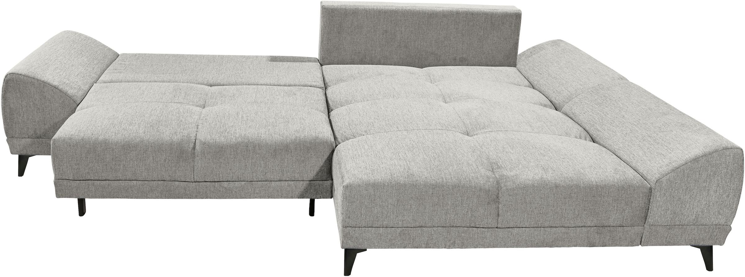 ED EXCITING DESIGN Ecksofa »Scott L-Form«, mit Bettfunktion, Bettkasten & 8 Zierkissen