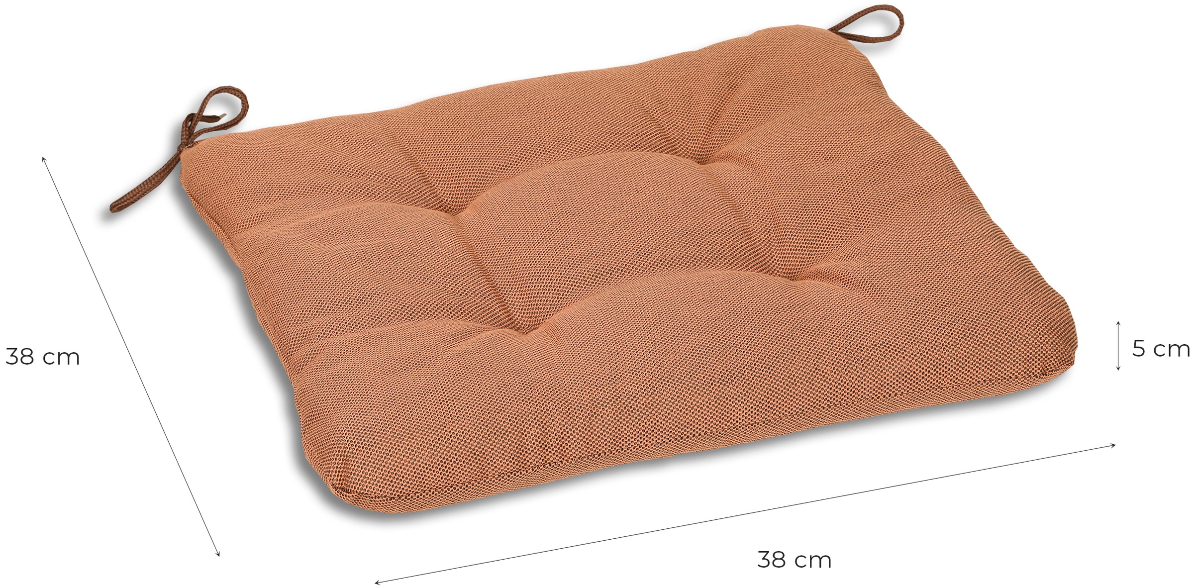 GO-DE Sitzauflage »Carina«, Maße ca.: 38 cm x 38 cm x 5 cm