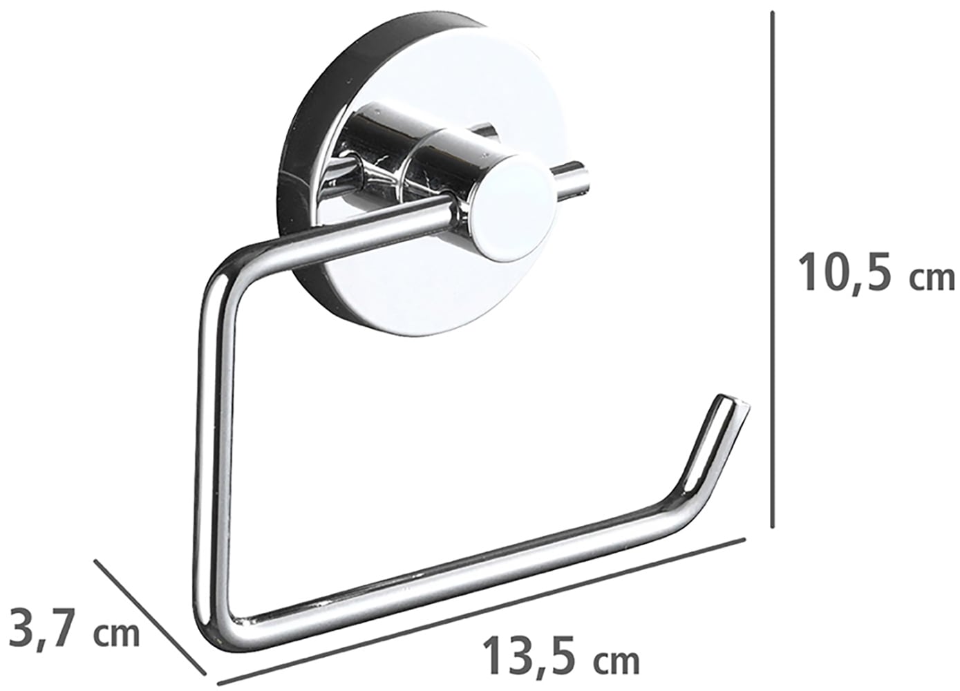 WENKO Toilettenpapierhalter »Vacuum-Loc® Modell Milazzo«, inkl. 2 Wandhaken, Befestigen ohne Bohren