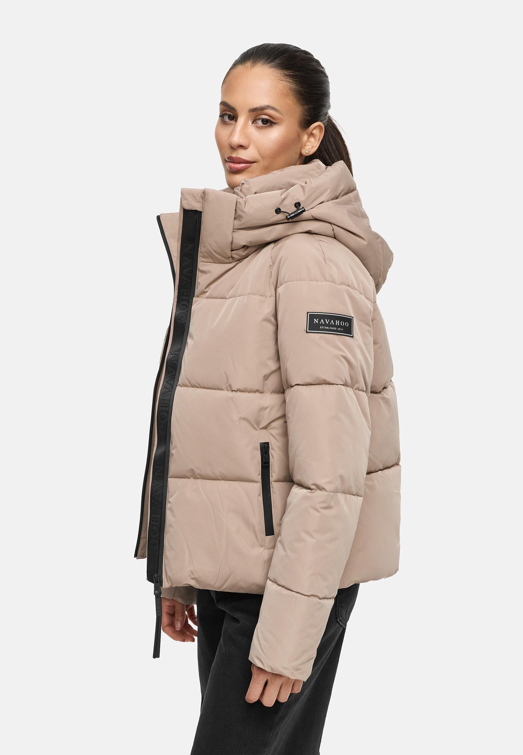 Navahoo Steppjacke »Frostherz XIV«, mit Kapuze, Kurze gesteppte Damen Winterjacke mit abnehmbarer Kapuze