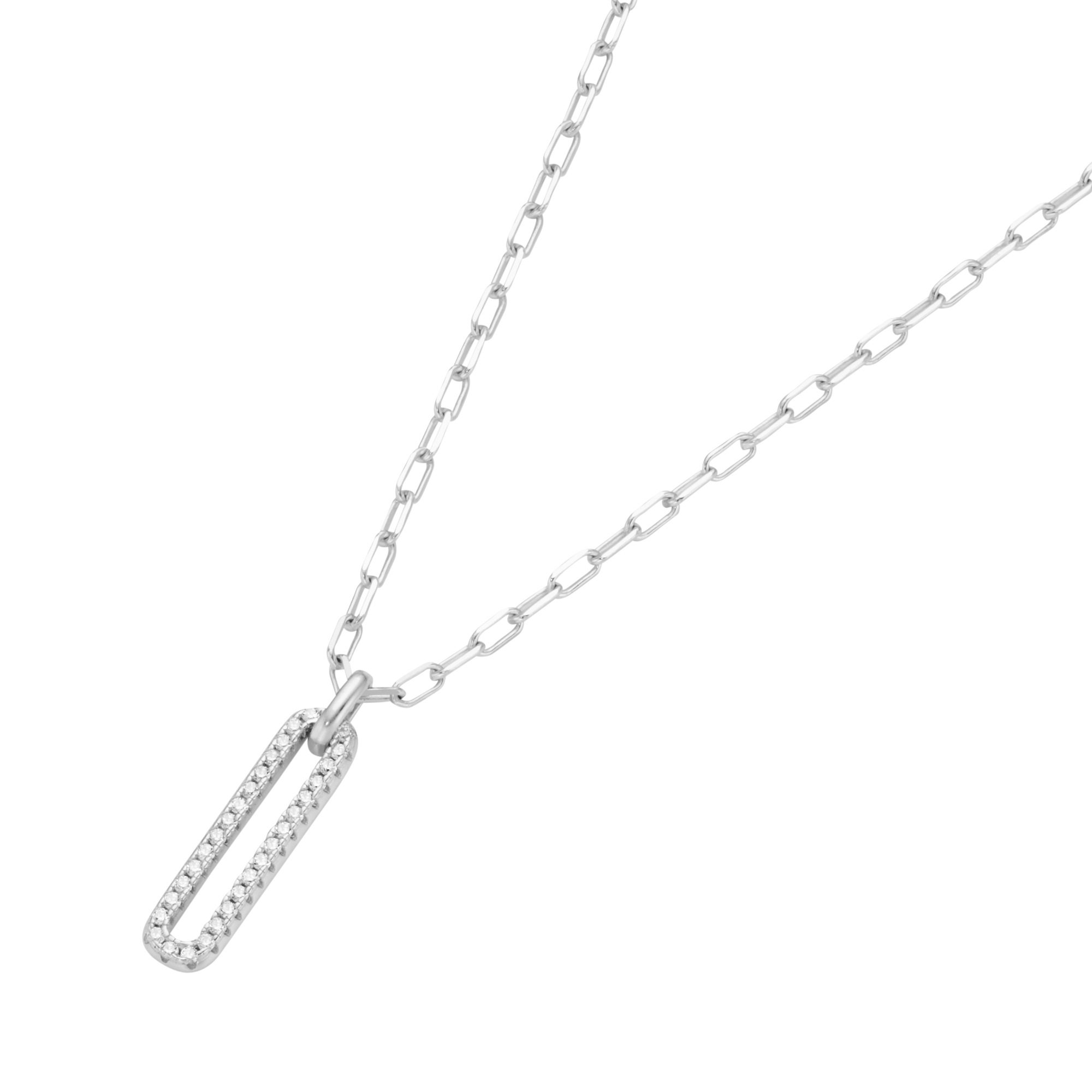 GIORGIO MARTELLO MILANO Collier »Mittelteil oval mit Zirkonia Silber 925«