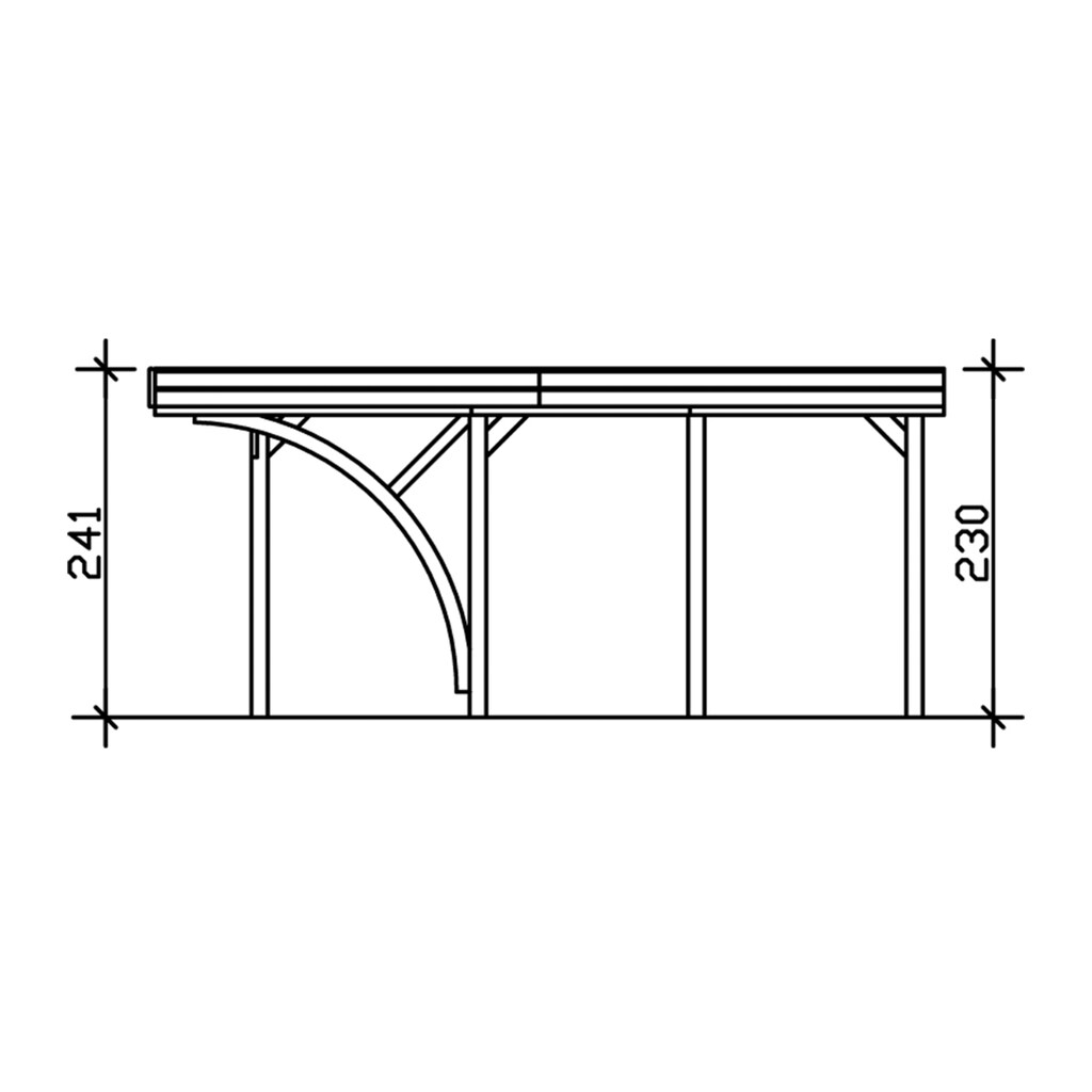 Skanholz Einzelcarport »Friesland 5«, Holz, 270 cm, braun