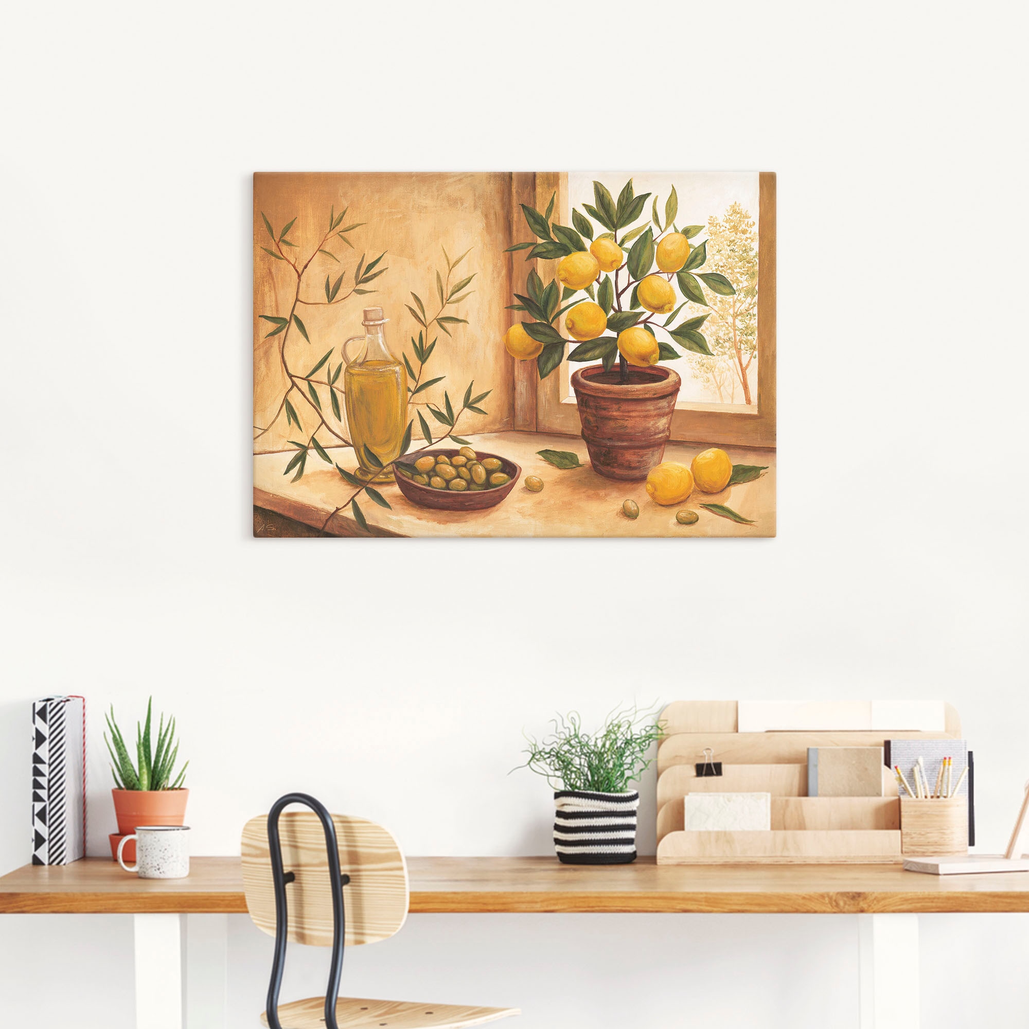 Artland Wandbild »Oliven und Zitronen«, Arrangements, (1 St.), als Alubild, Outdoorbild, Leinwandbild, Poster, Wandaufkleber