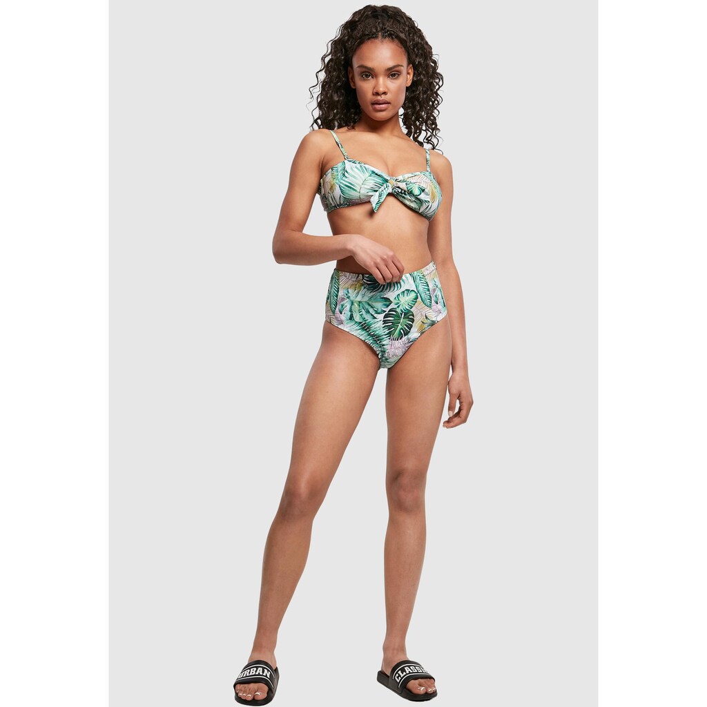 URBAN CLASSICS Triangel-Bikini »Urban Classics Damen Ladies High Waist Pattern Bikini«