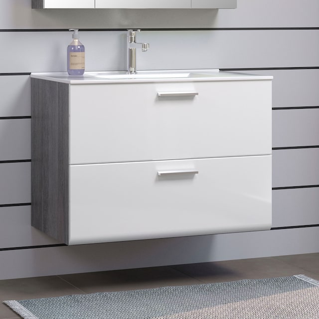 trendteam Waschbeckenunterschrank »Riva«, Hänge-Waschbeckenunterschrank,  Breite 82 cm, 2 Korpusfarben bestellen | BAUR