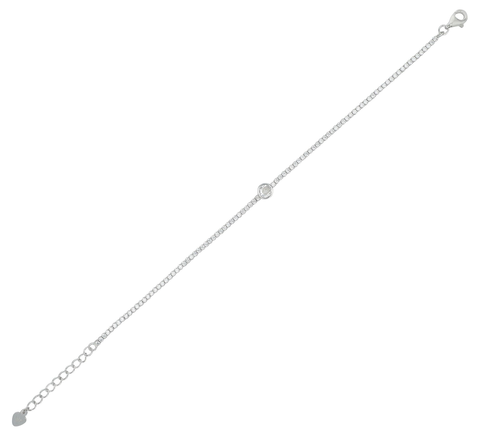 Adelia´s Armband »Armband aus 925 Silber mit Zirkonia 17+3 cm« Ideal zum Verschenken – schlicht und stilvoll
