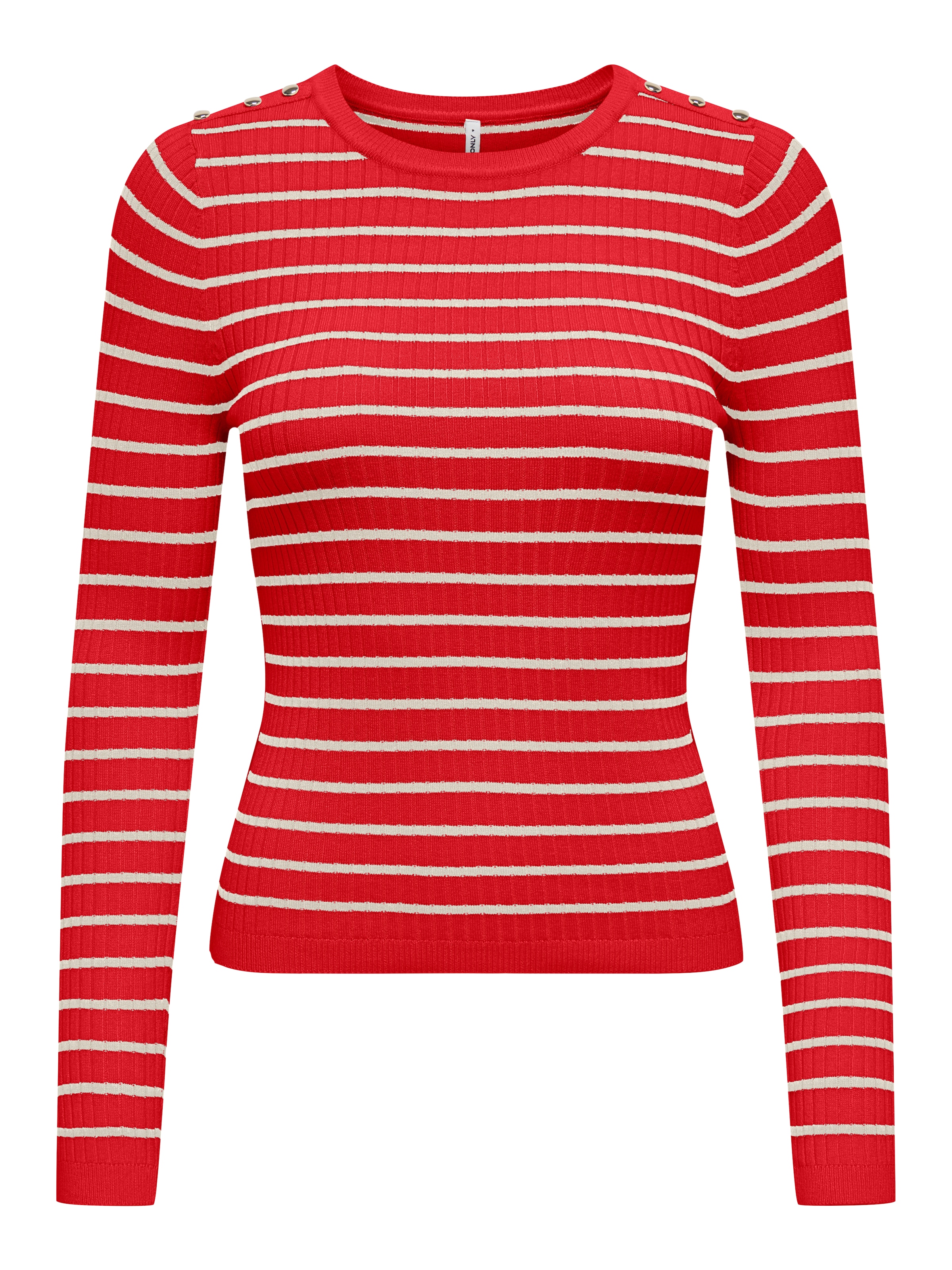 ONLY Strickpullover ONLMILA LS STRIPE BUTTON O-NECK CC KNT günstig online kaufen