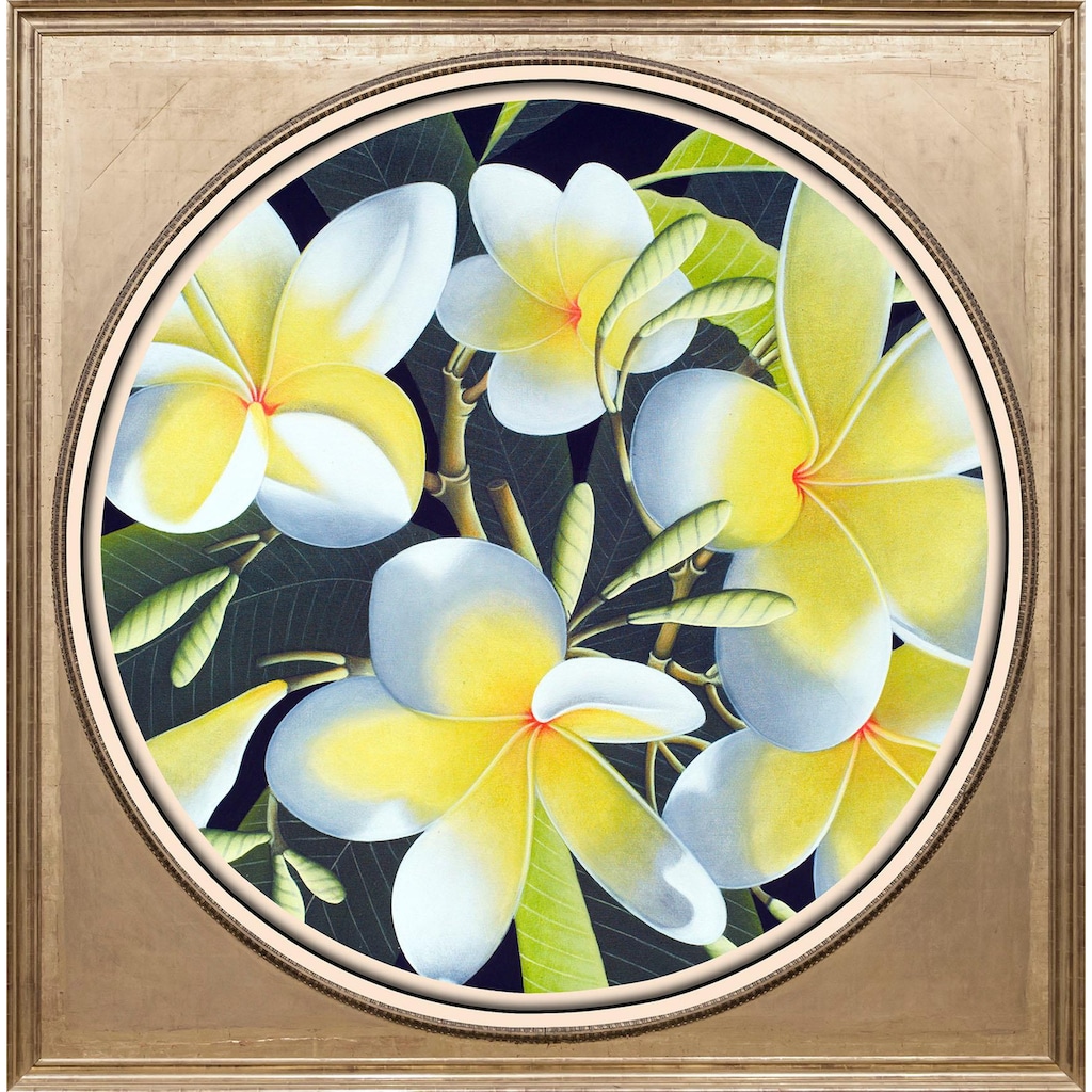 queence Acrylglasbild »Gelbe Blüten«