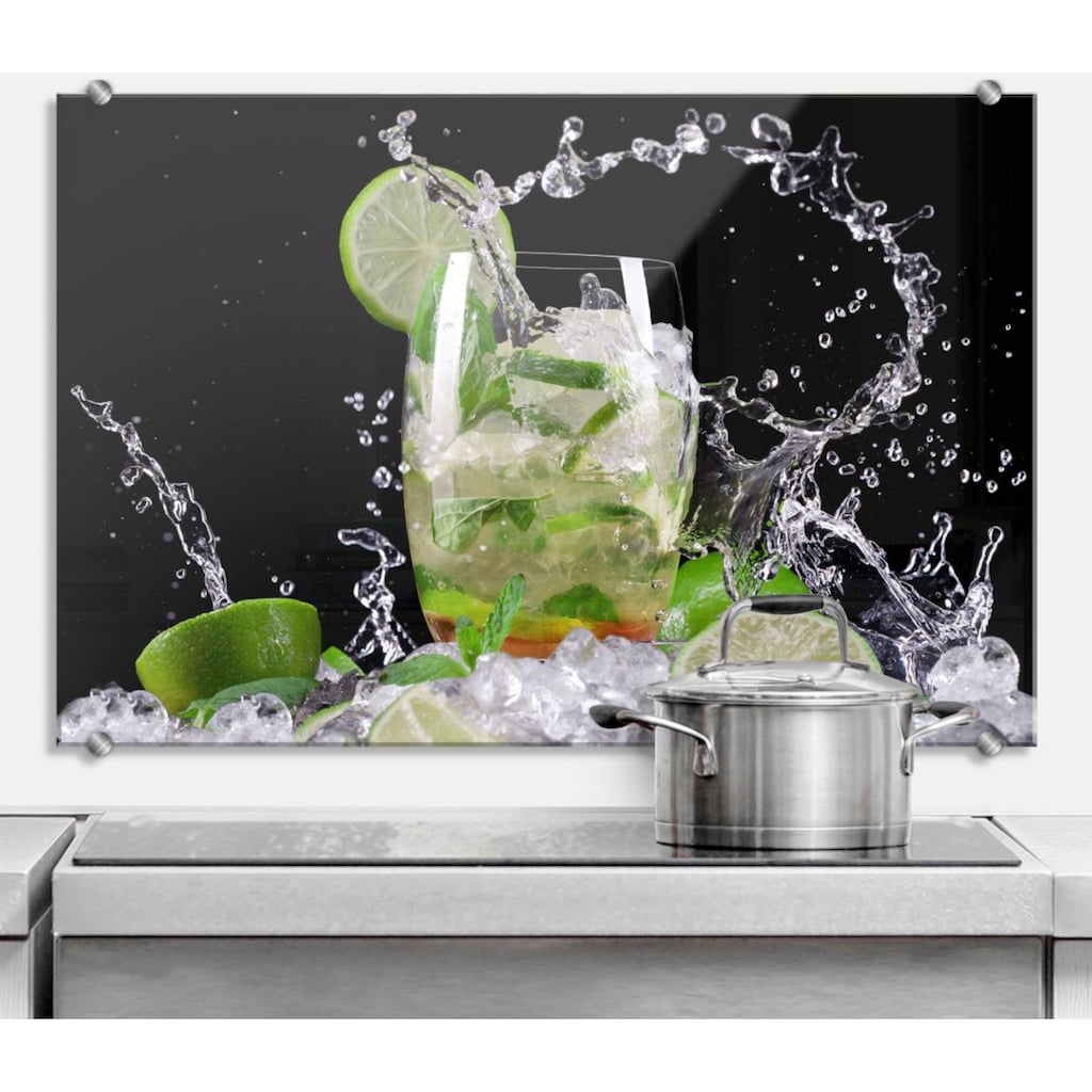 Wall-Art Küchenrückwand »Spritzschutz Splashing Mojito«, (1 tlg.)