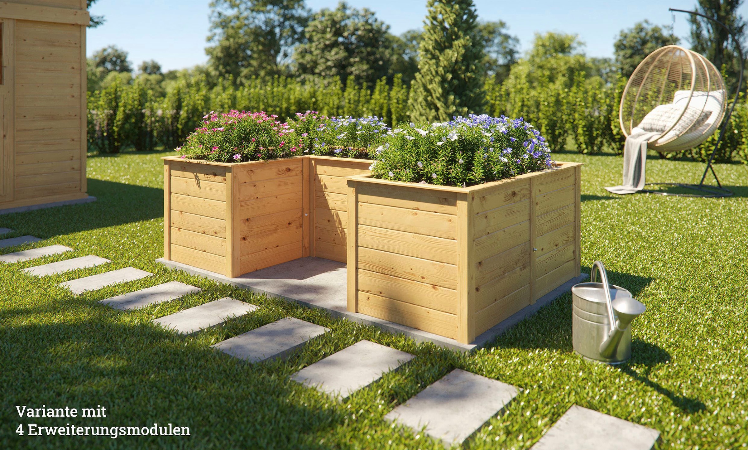 weka Hochbeet »Modular« Ergänzungssatz , 21 mm, natur, 67 cm