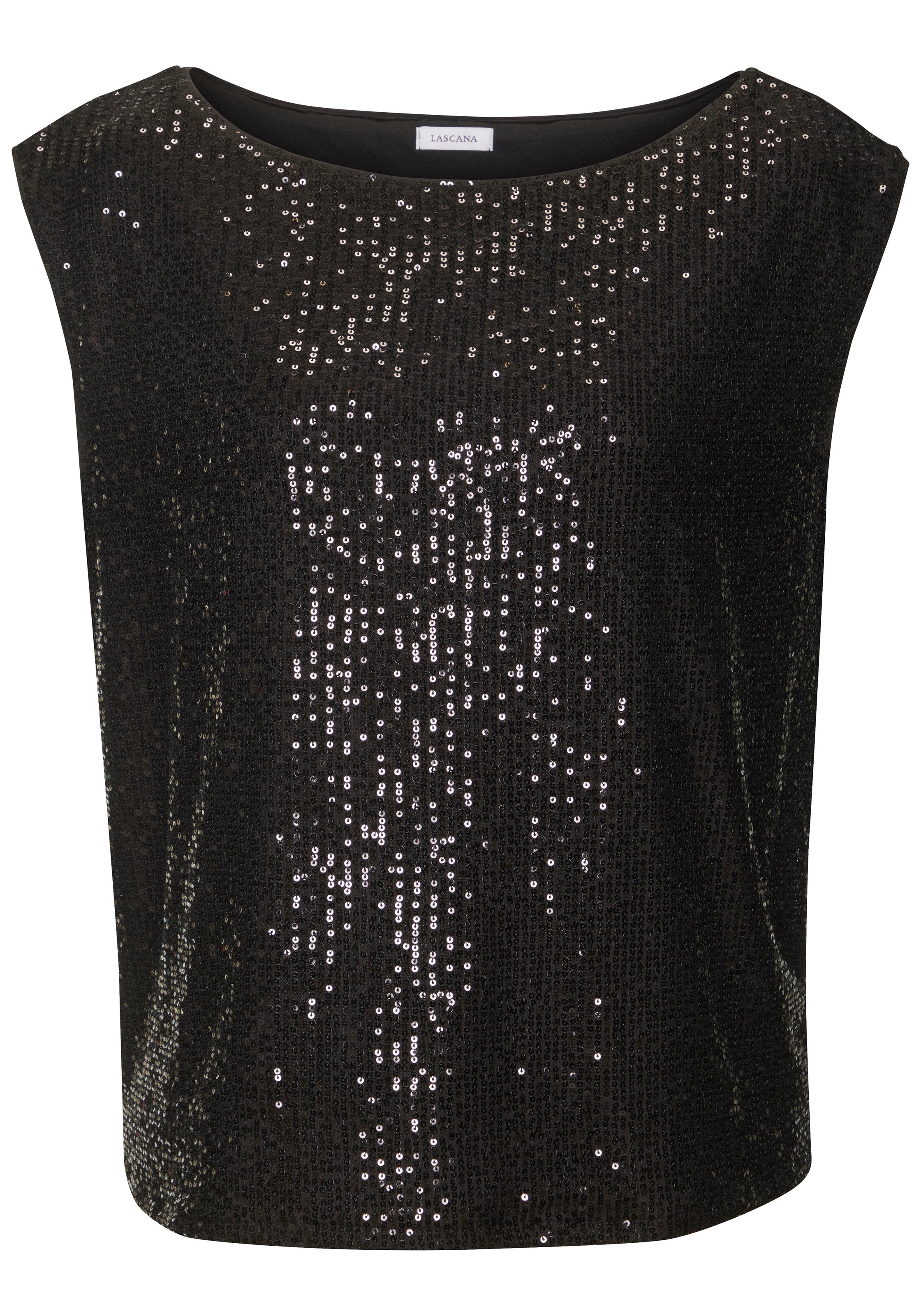 LASCANA Paillettenshirt mit breiten Trägern, Partytop, festlich günstig online kaufen