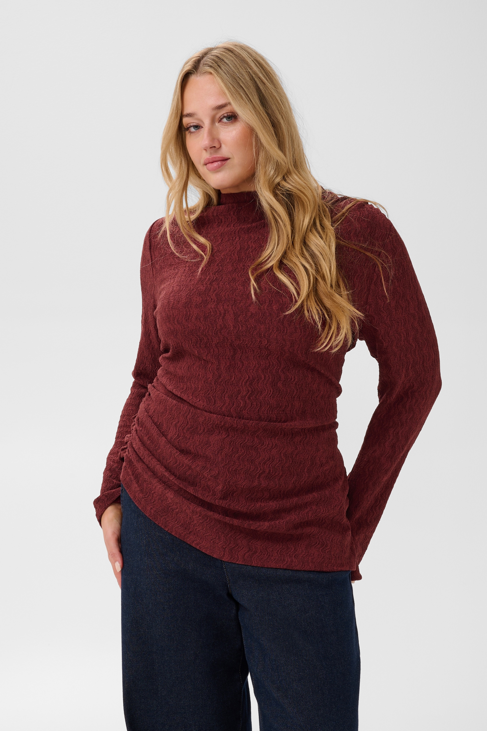 KAFFE Curve Langarmbluse »KAFFE Curve Bluse langarm KCrina«