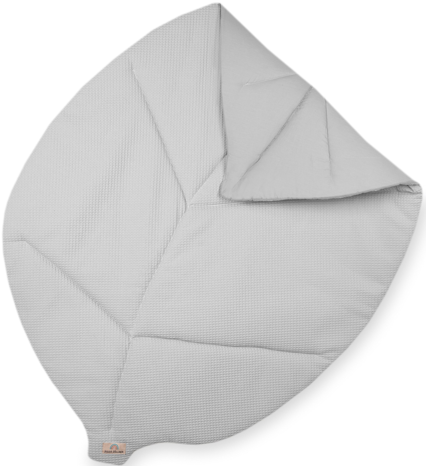Julius Zöllner Krabbeldecke "Blatt Waffelpiqué, Light grey" Made in Germany günstig online kaufen