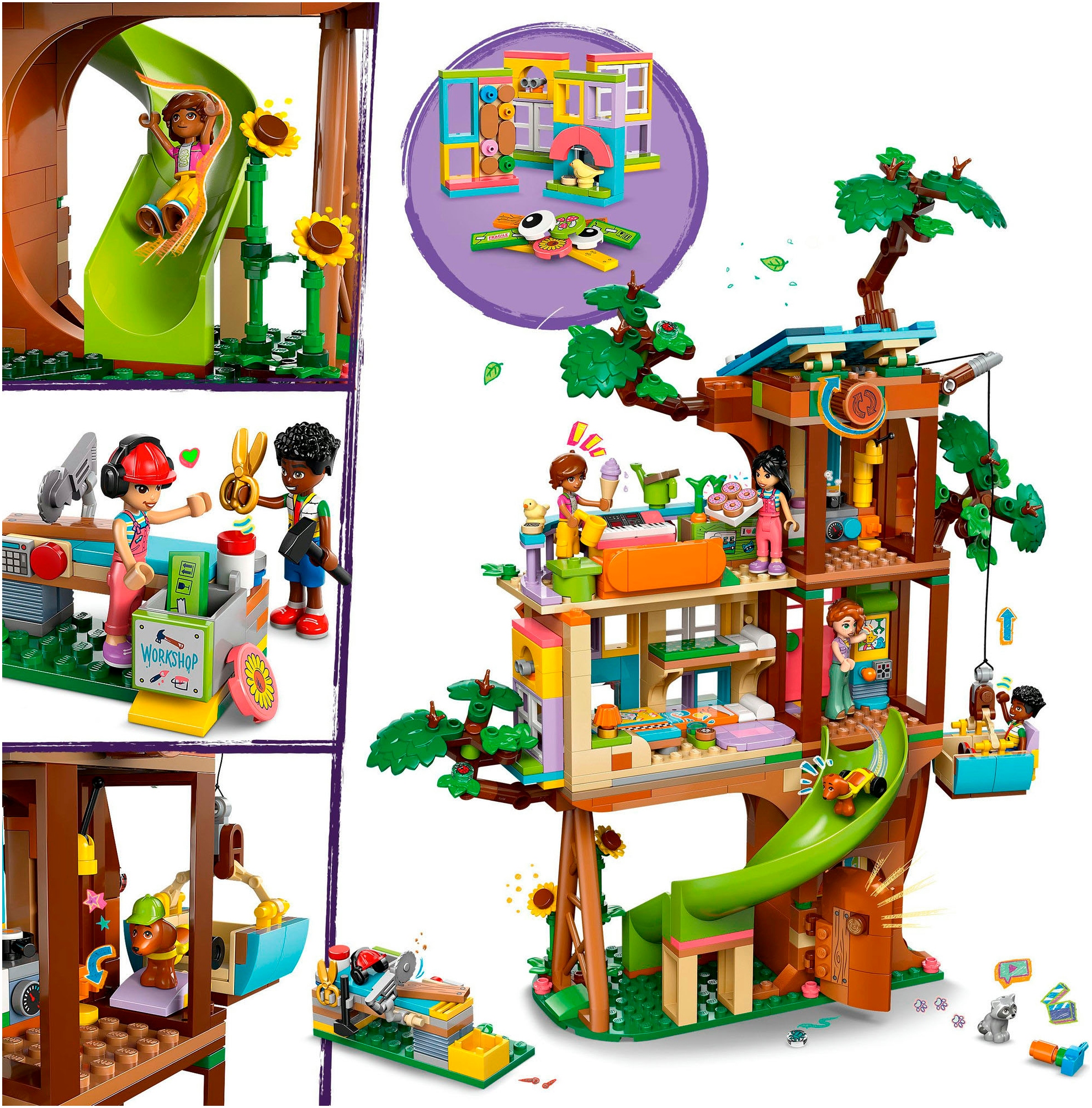 LEGO® Konstruktionsspielsteine »Baumhaus (42652), LEGO Friends«, (701 St.), Made in Europe