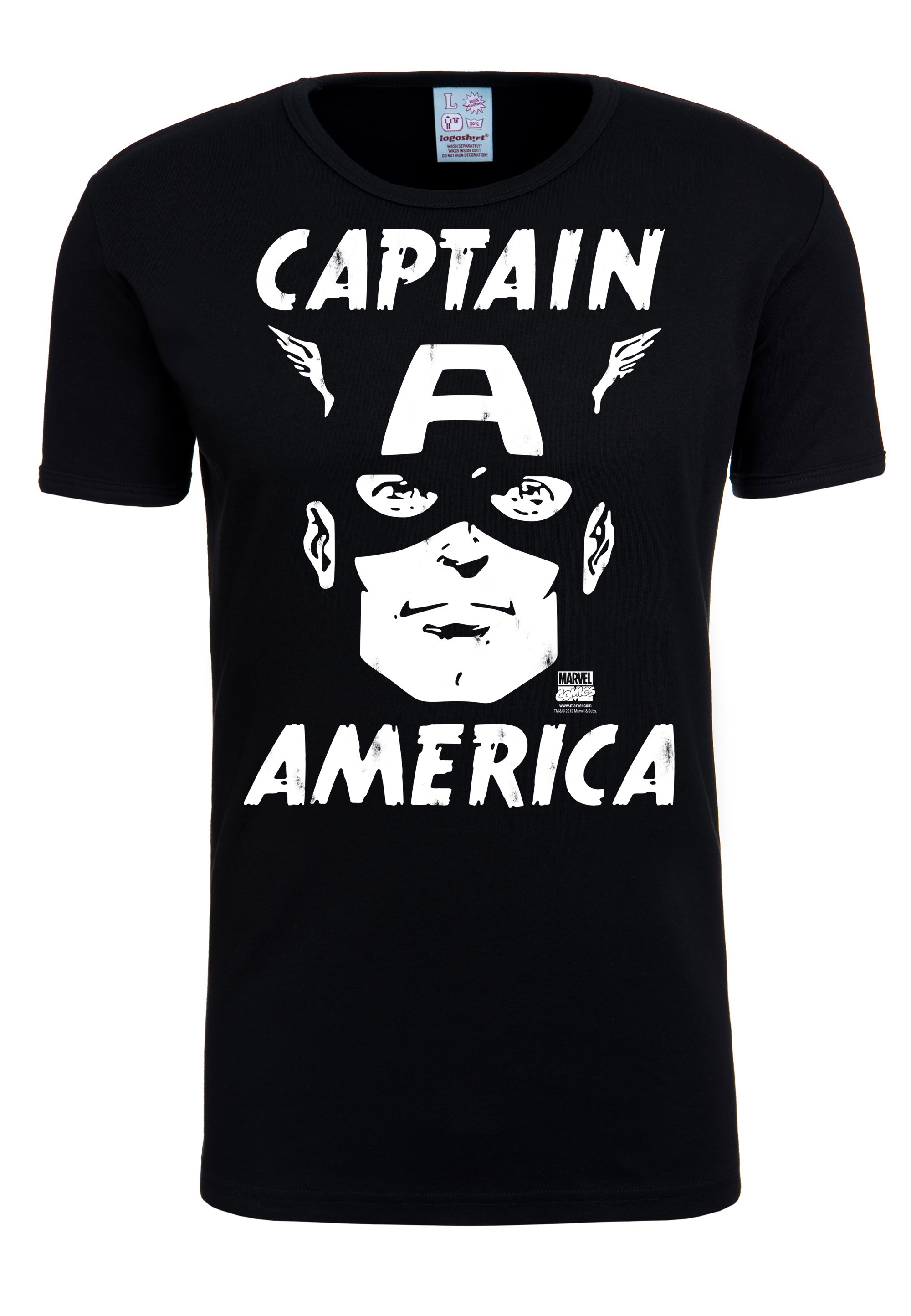 LOGOSHIRT T-Shirt »Captain America - Portrait«, mit Captain America-Print