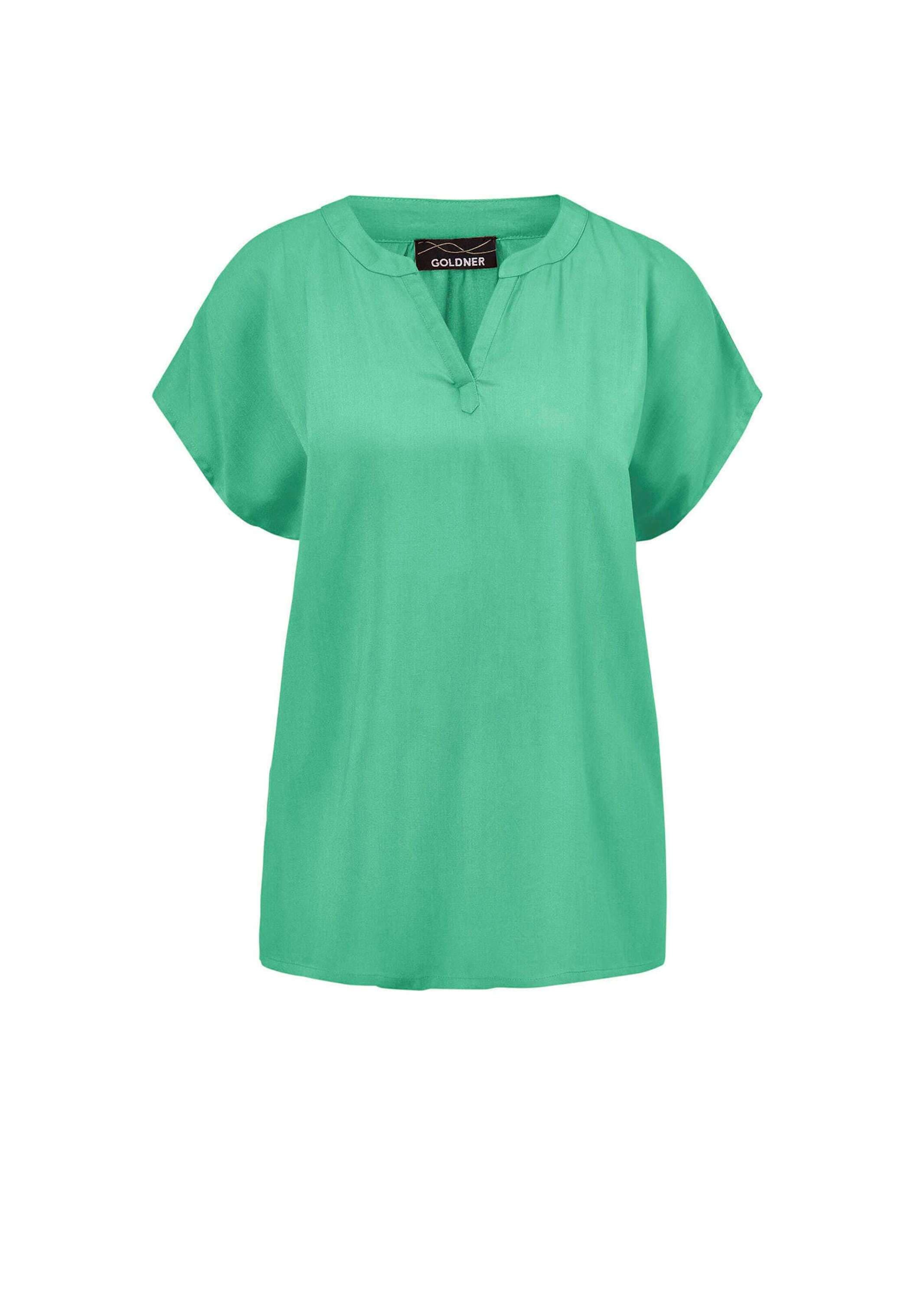 GOLDNER Schlupfbluse "Kurzgröße Bluse mit Tunika Ausschnitt" günstig online kaufen