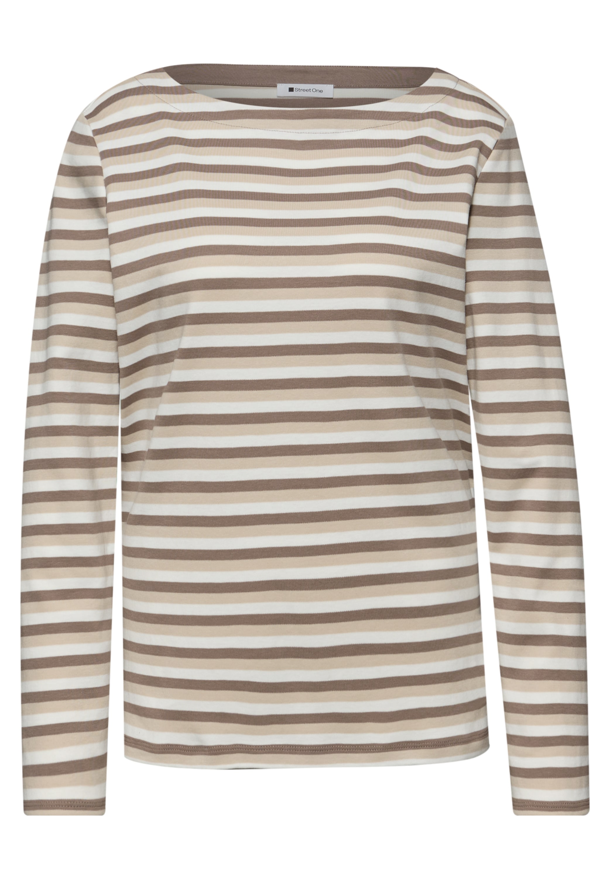 STREET ONE Langarmshirt mit U-Boot-Ausschnitt