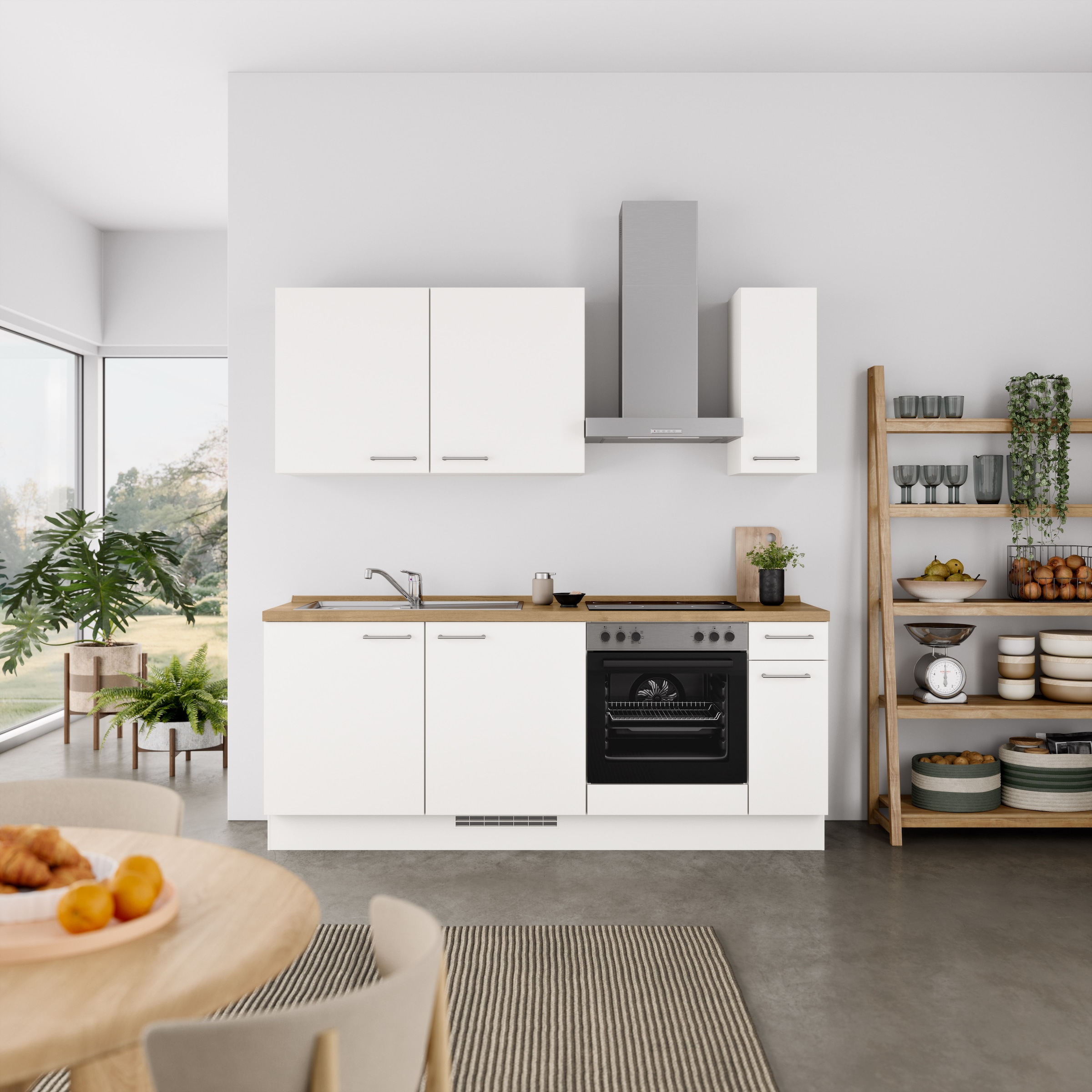 nobilia® Küchenzeile »"Laser I"«, vormontiert, wahlw. mit unterschiedlichen E-Geräten-Sets