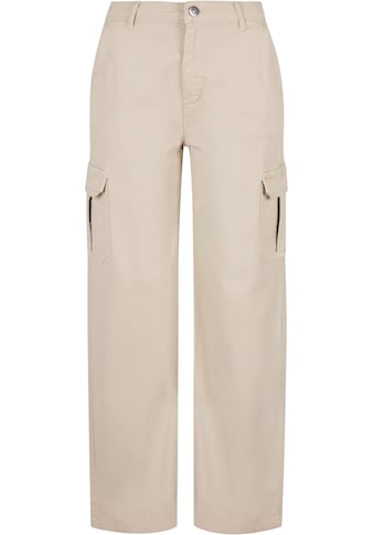 Stoffhose »Urban Classics Damen Ladies High Waist Straight Cargo Pants«, (1 tlg.)