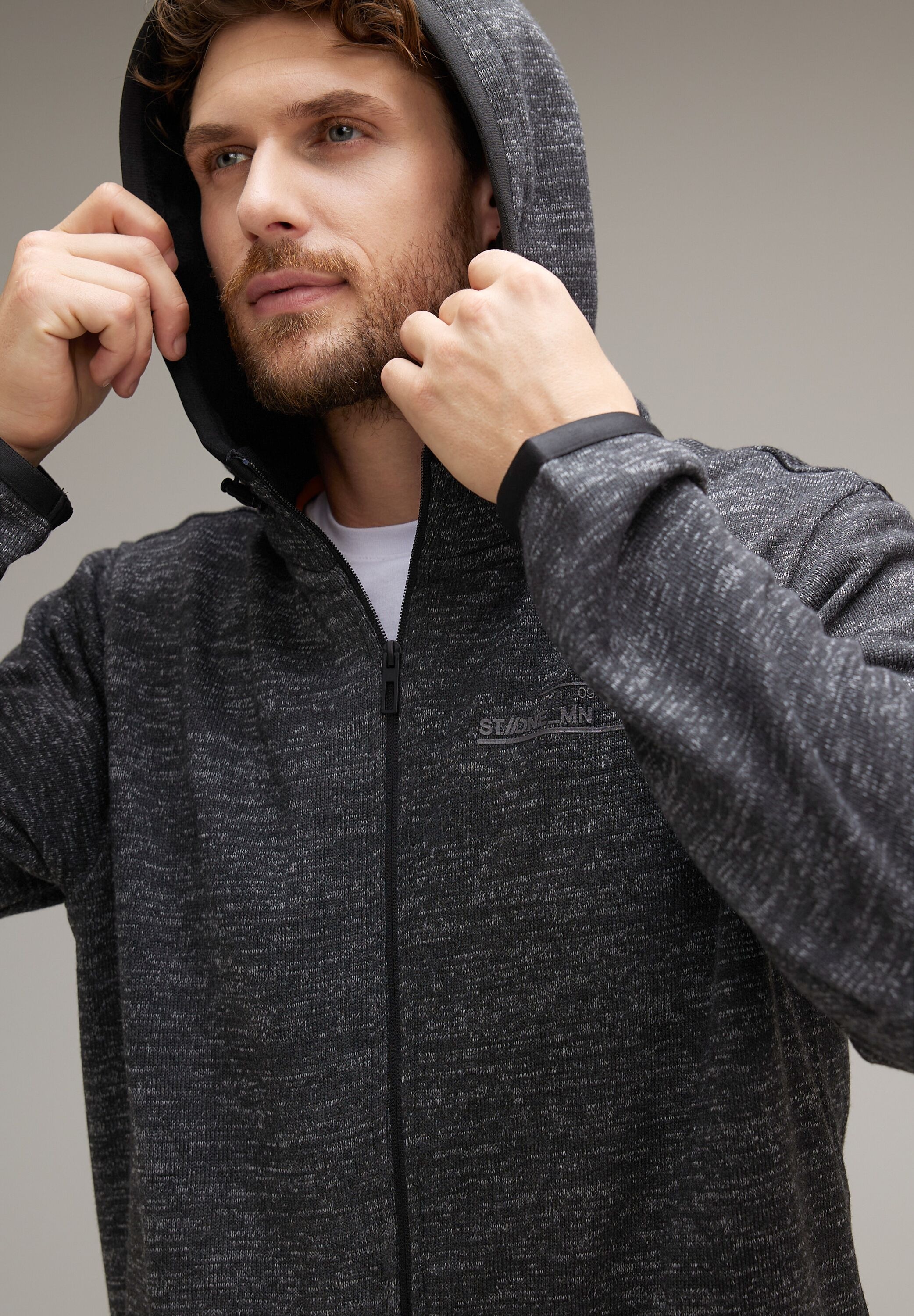 STREET ONE MEN Sweatjacke, mit Zipper