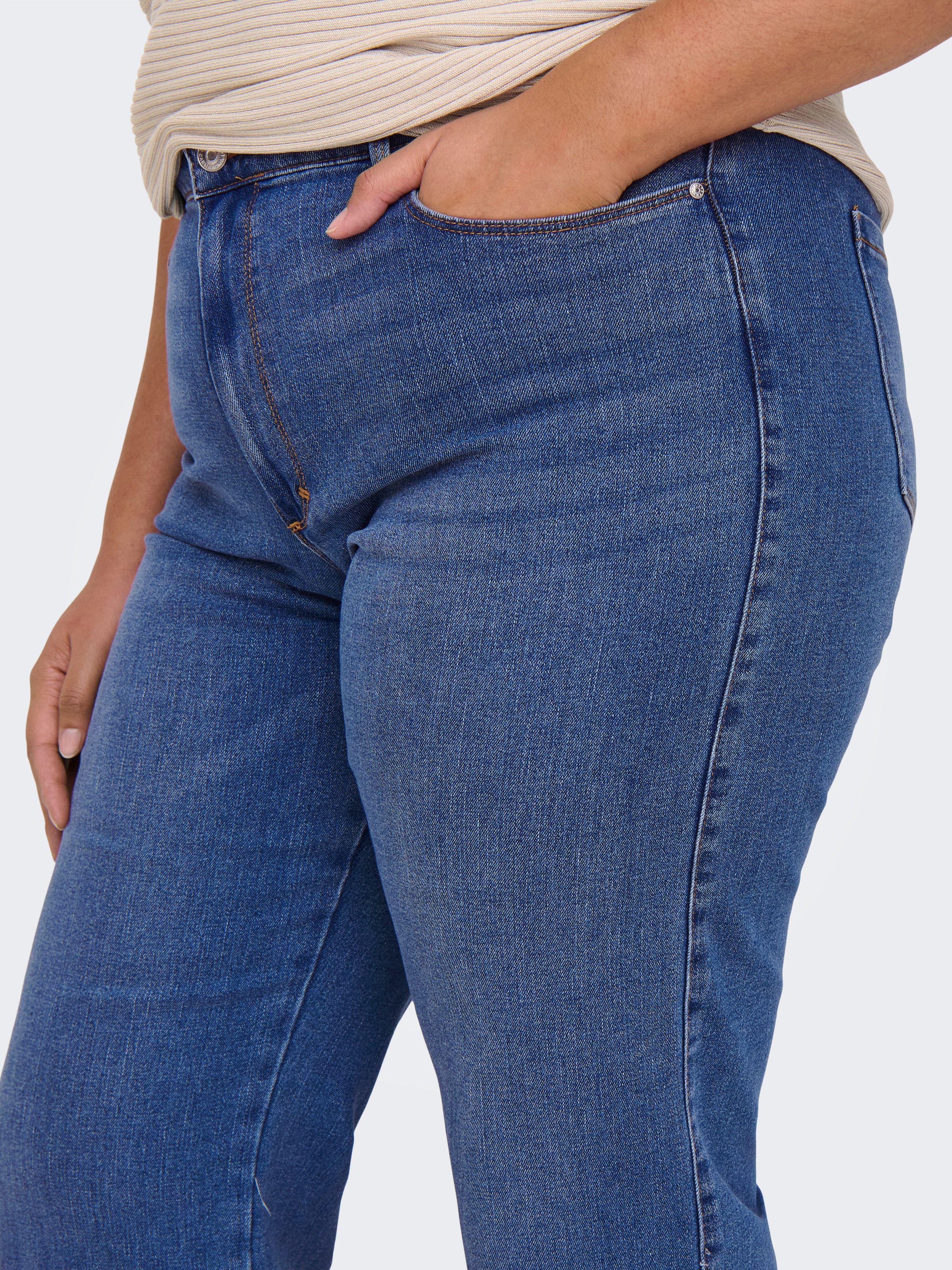 ONLY CARMAKOMA High-waist-Jeans "CARSNOW HW WIDE DNM JEANS PIM MBD NOOS" günstig online kaufen