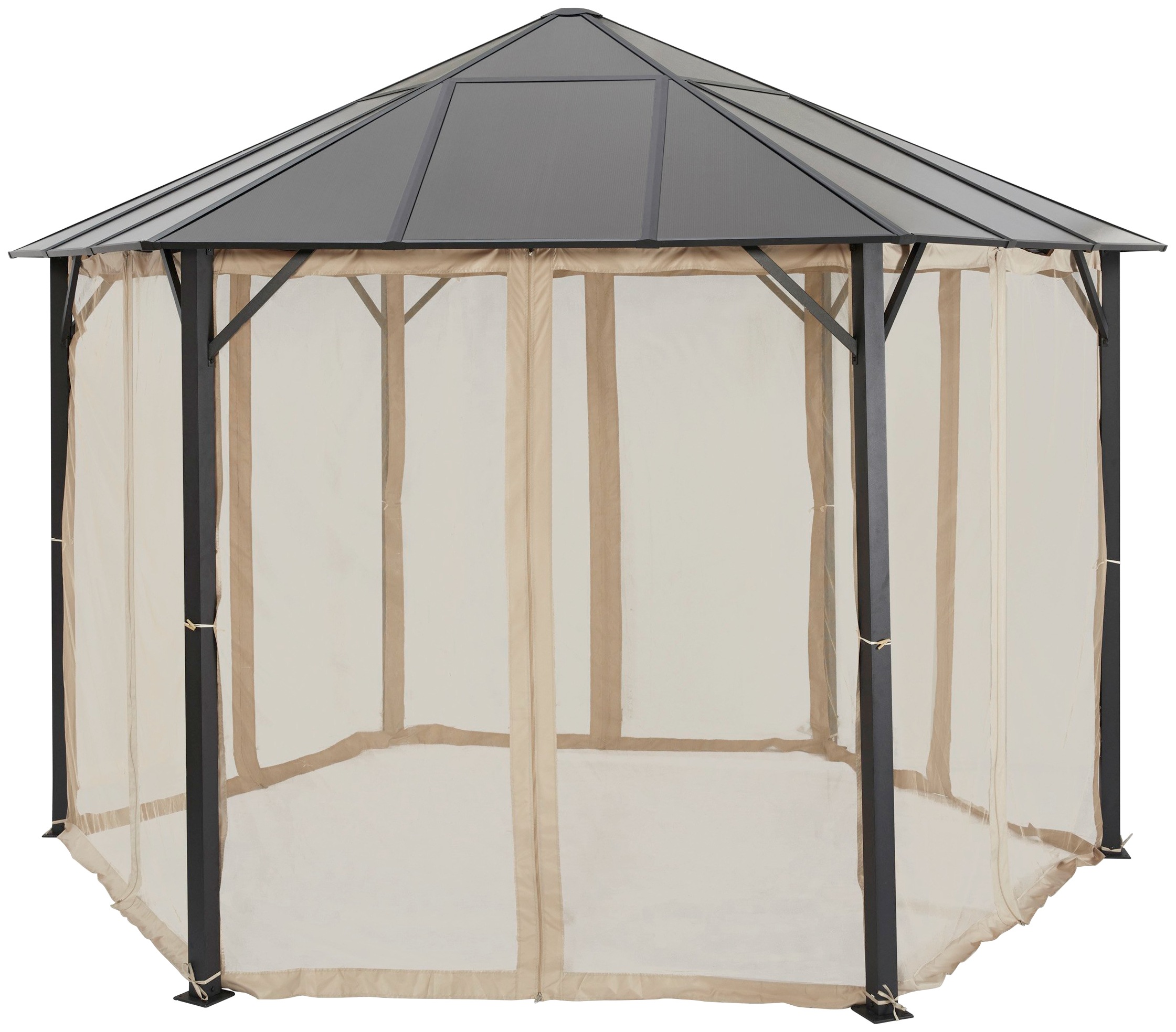 Pavillonseitenteil KONIFERA "Costa Brava", beige, Polyester, Pavillonseitenteile, beige 3
